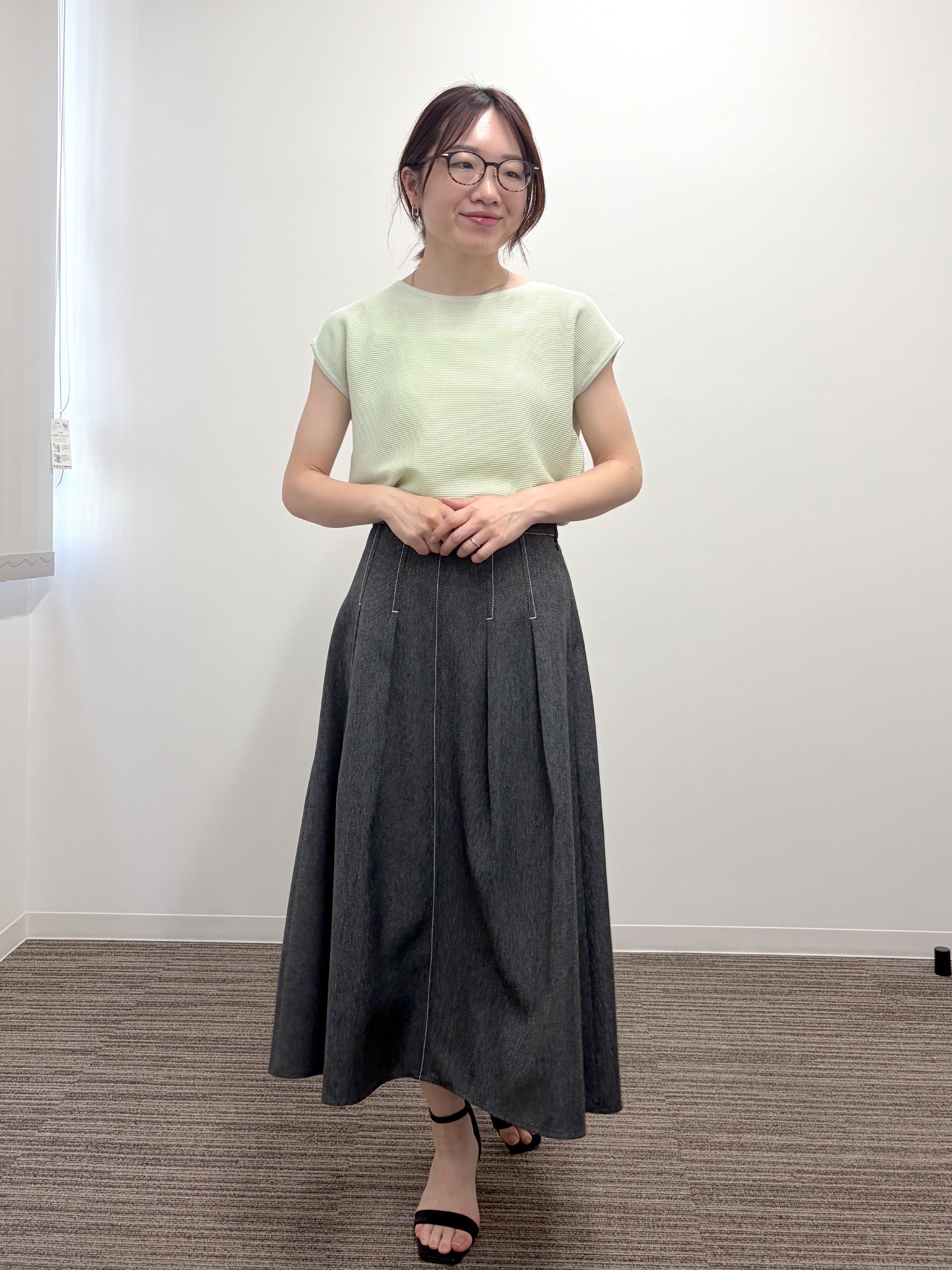 saoriさんの「ラメガーターフレンチニット」を使ったコーディネート