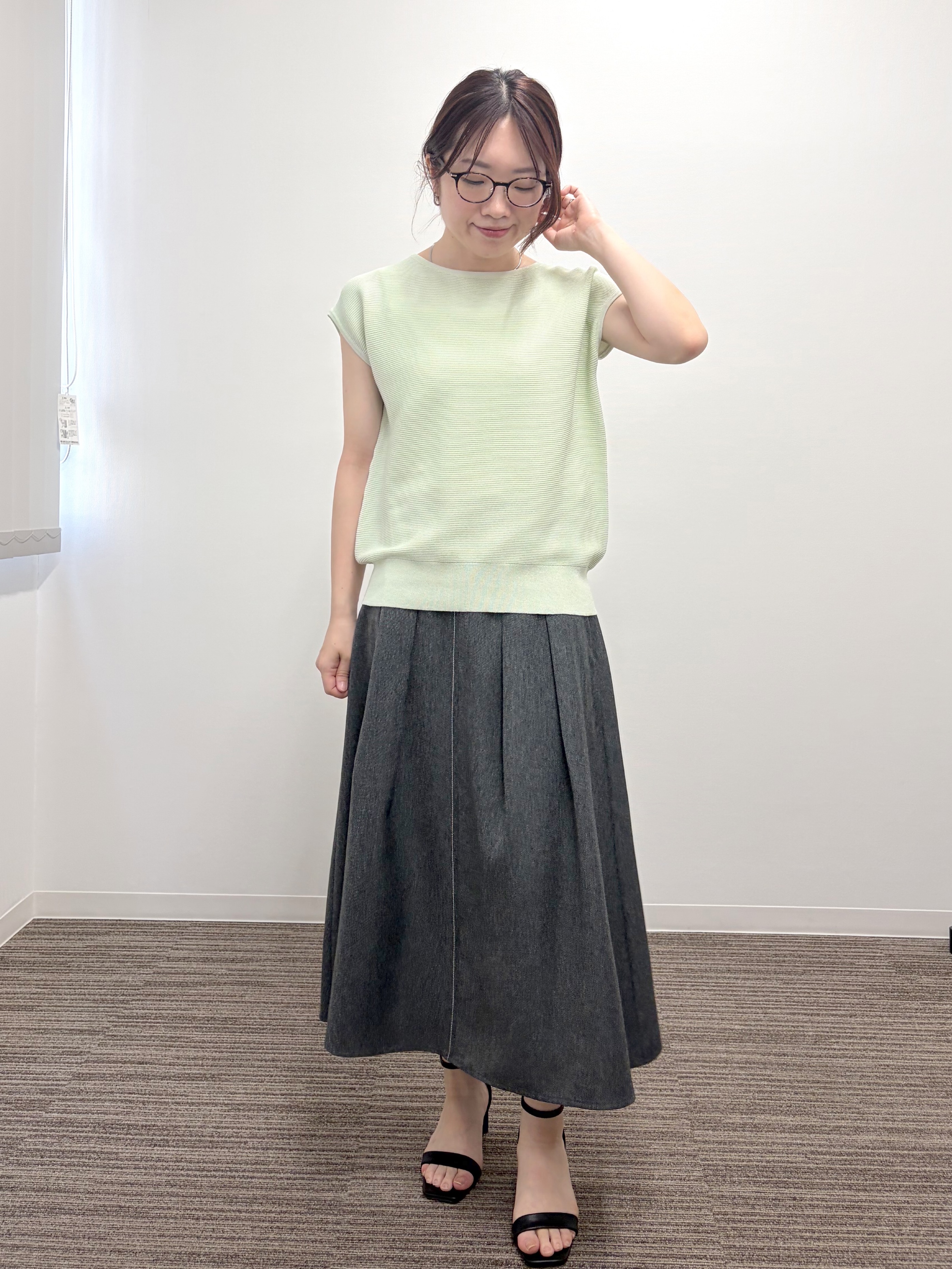 saoriさんの「ラメガーターフレンチニット」を使ったコーディネート