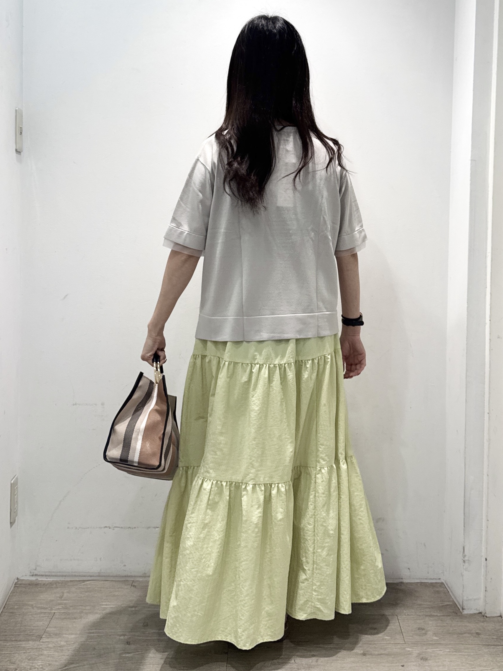 yuicciさんの「OPAQUE.CLIP｜【UV／接触冷感／抗ピル】シアー＆レイヤード風さらりニット《洗濯機OK》」を使ったコーディネート