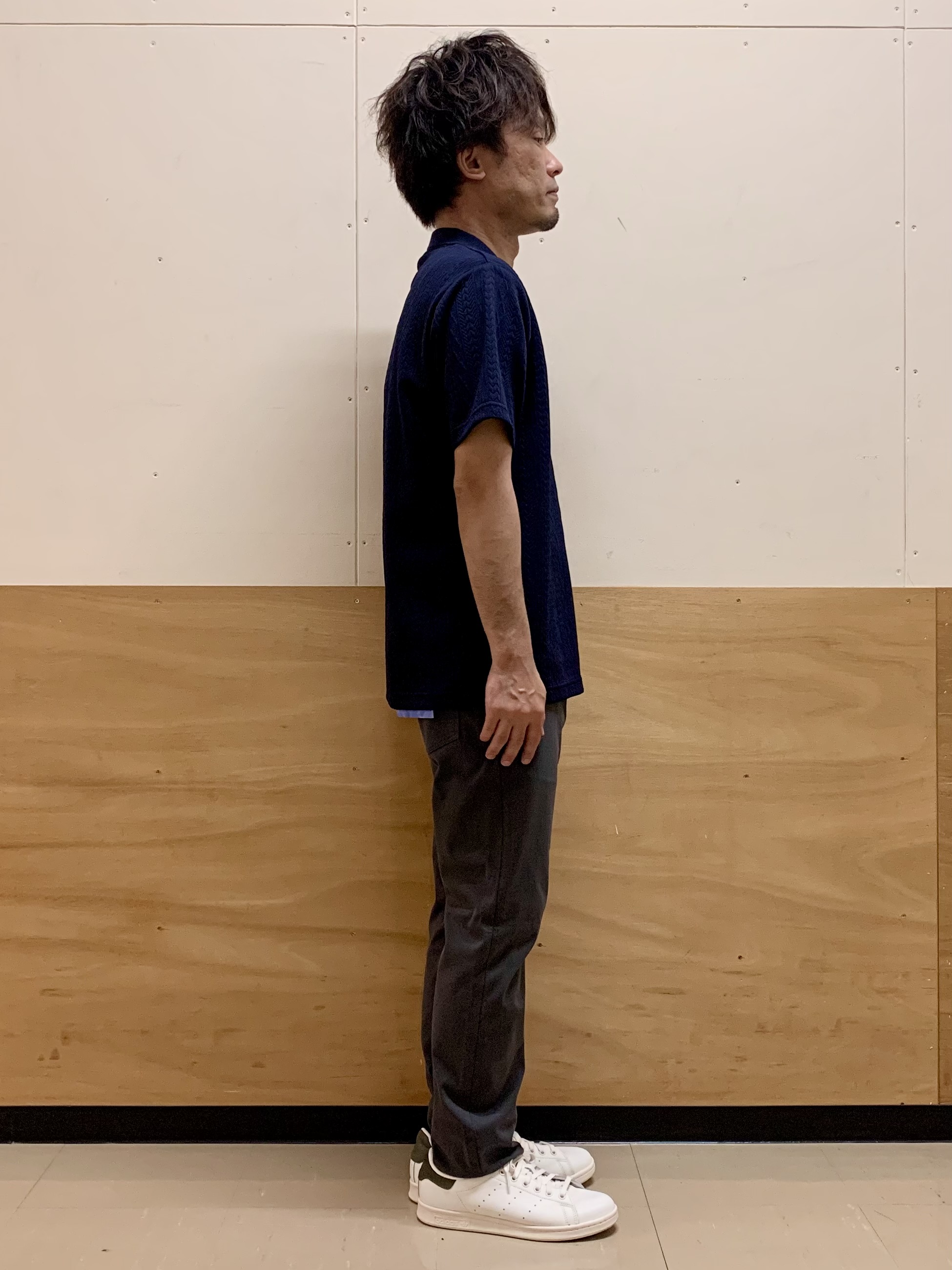 MATUさんの「THE SHOP TK｜【シンプルすぎない大人の表情】ケーブルフクレポロシャツ 吸水速乾/UVケア/洗濯機OK」を使ったコーディネート