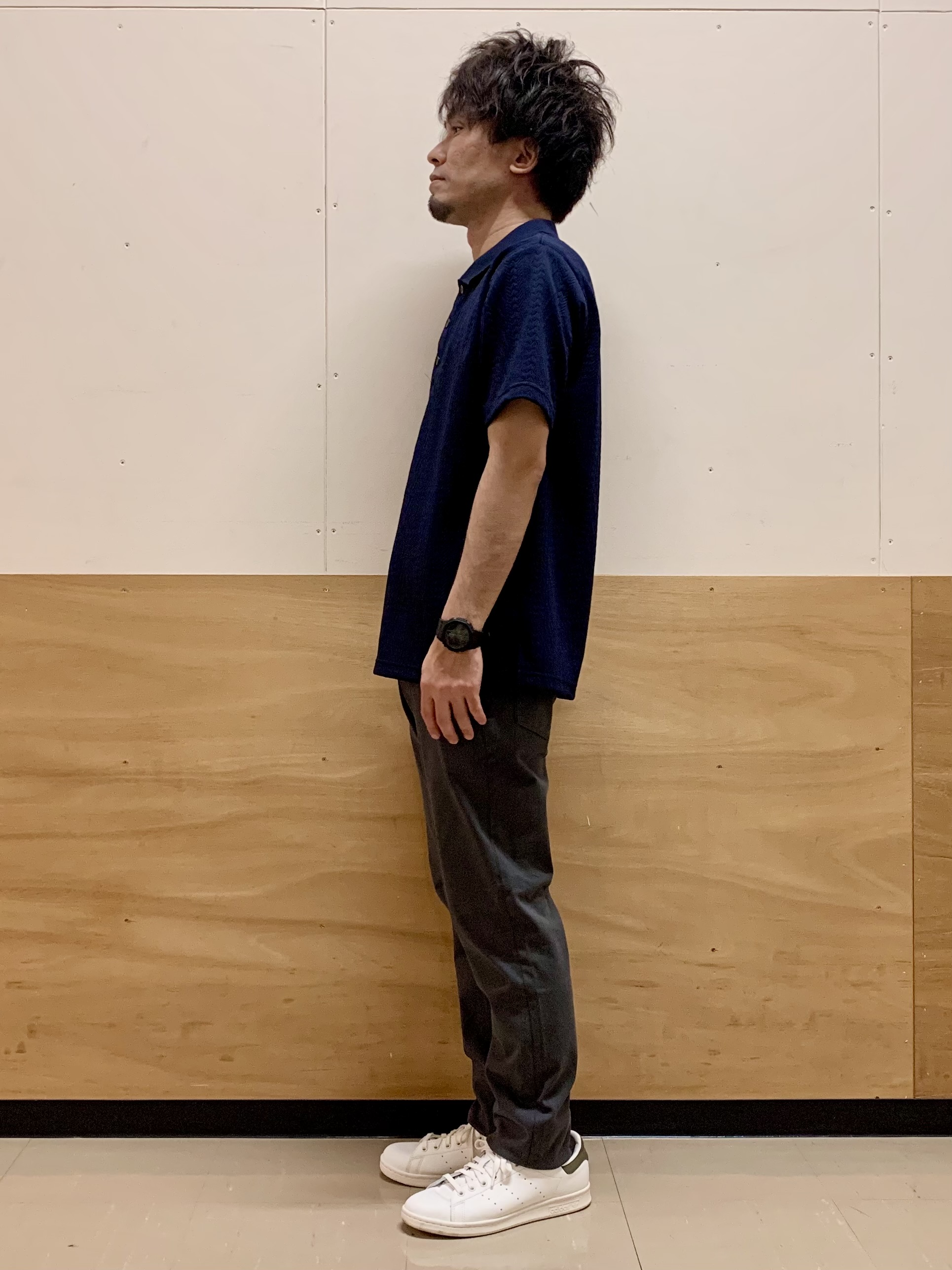 MATUさんの「THE SHOP TK｜【シンプルすぎない大人の表情】ケーブルフクレポロシャツ 吸水速乾/UVケア/洗濯機OK」を使ったコーディネート