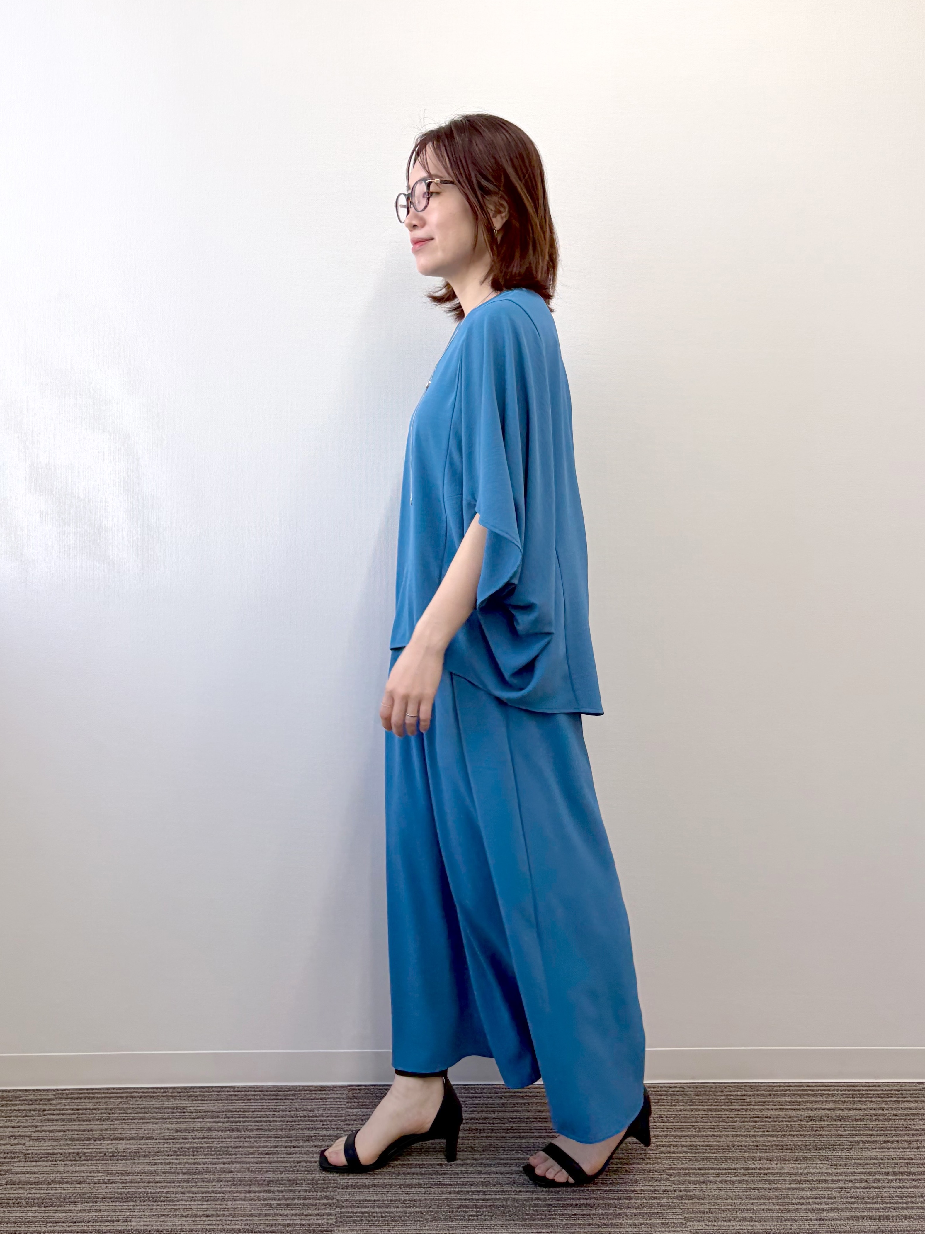 saoriさんの「【UV／冷感】ヴィンテージジョーゼットモモンガブラウス」を使ったコーディネート