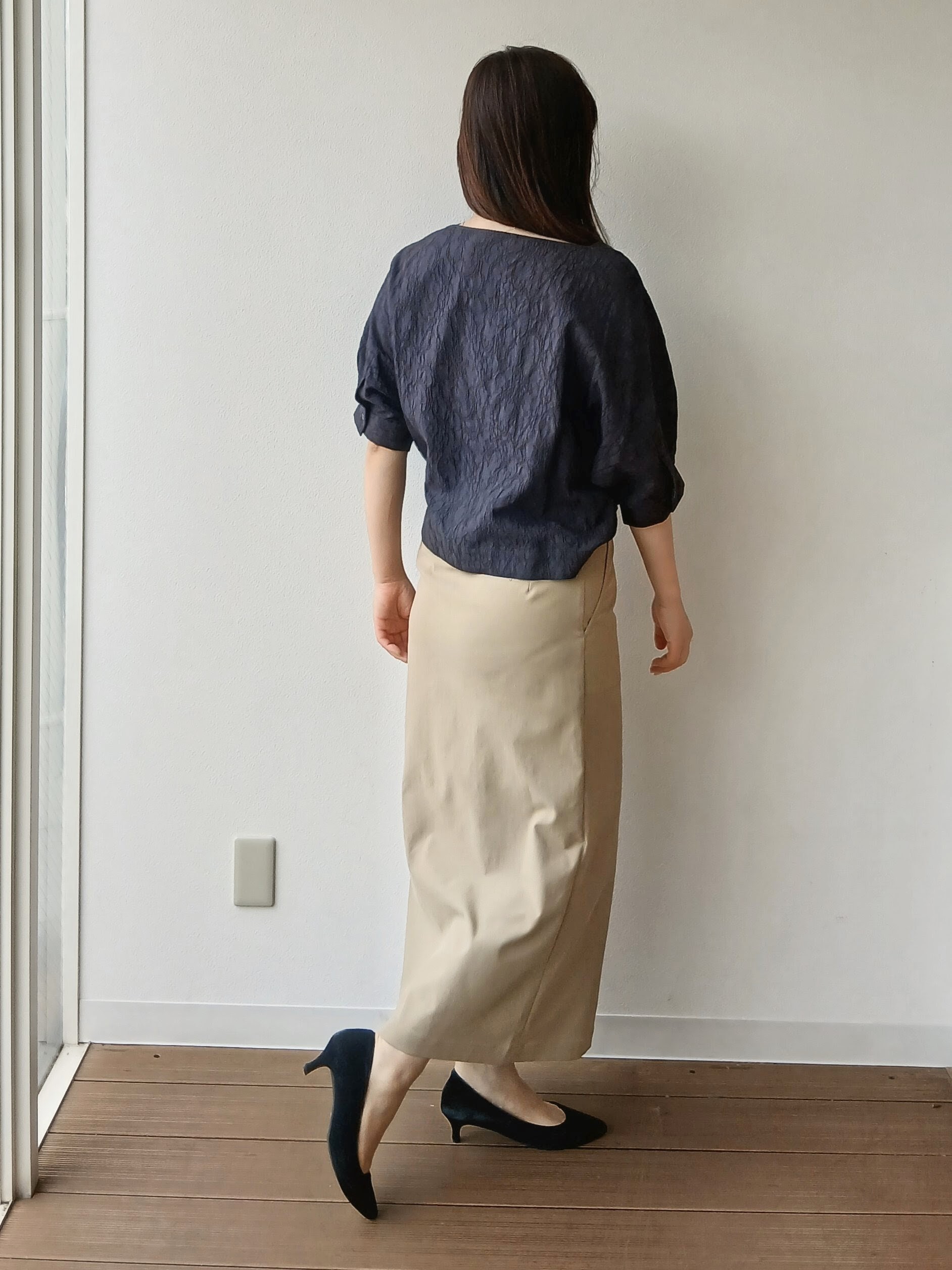 なみきさんの「UNTITLED｜【洗える/ショート丈】ジャカードボートネックブラウス」を使ったコーディネート
