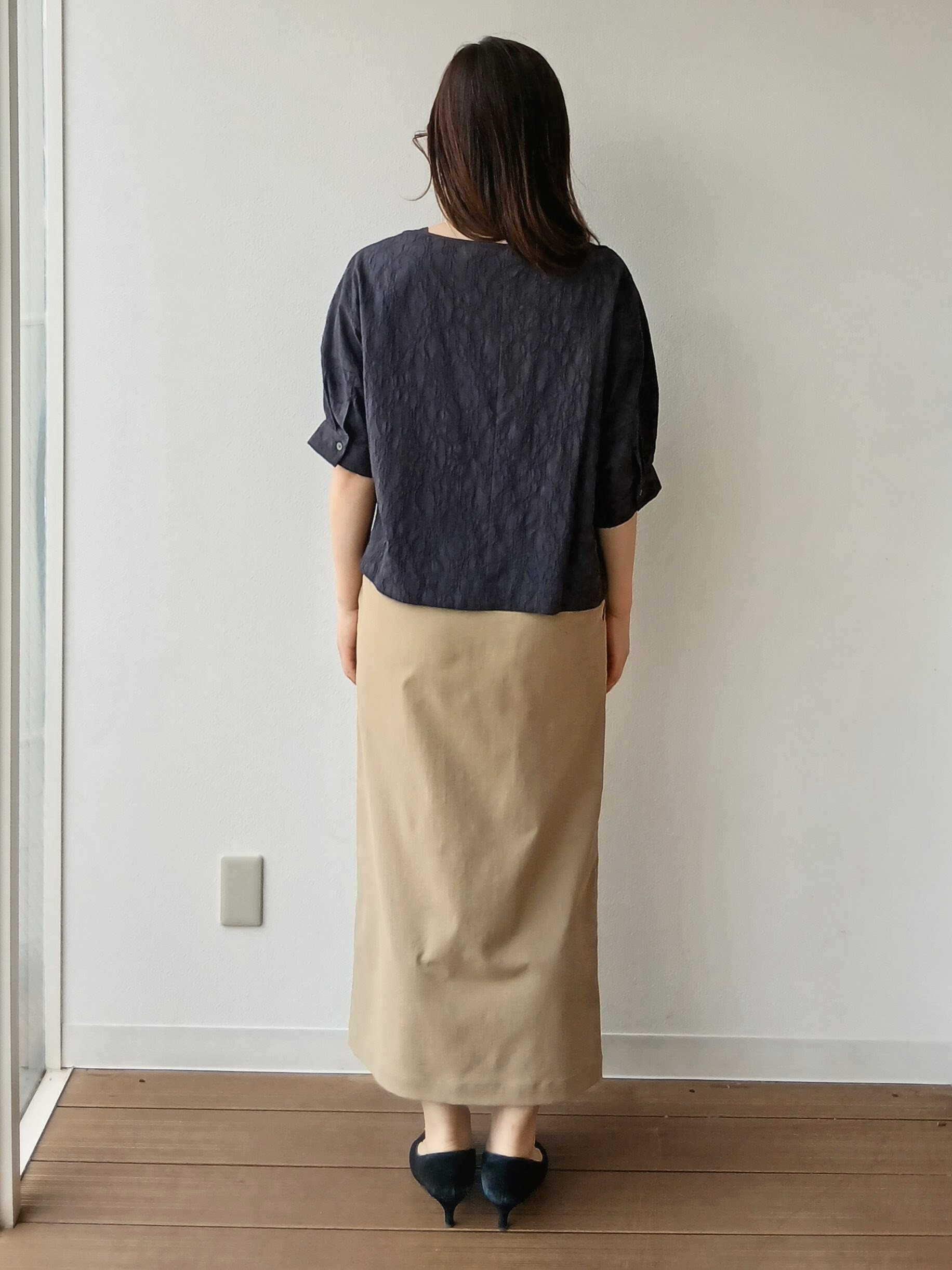 なみきさんの「UNTITLED｜【洗える/ショート丈】ジャカードボートネックブラウス」を使ったコーディネート