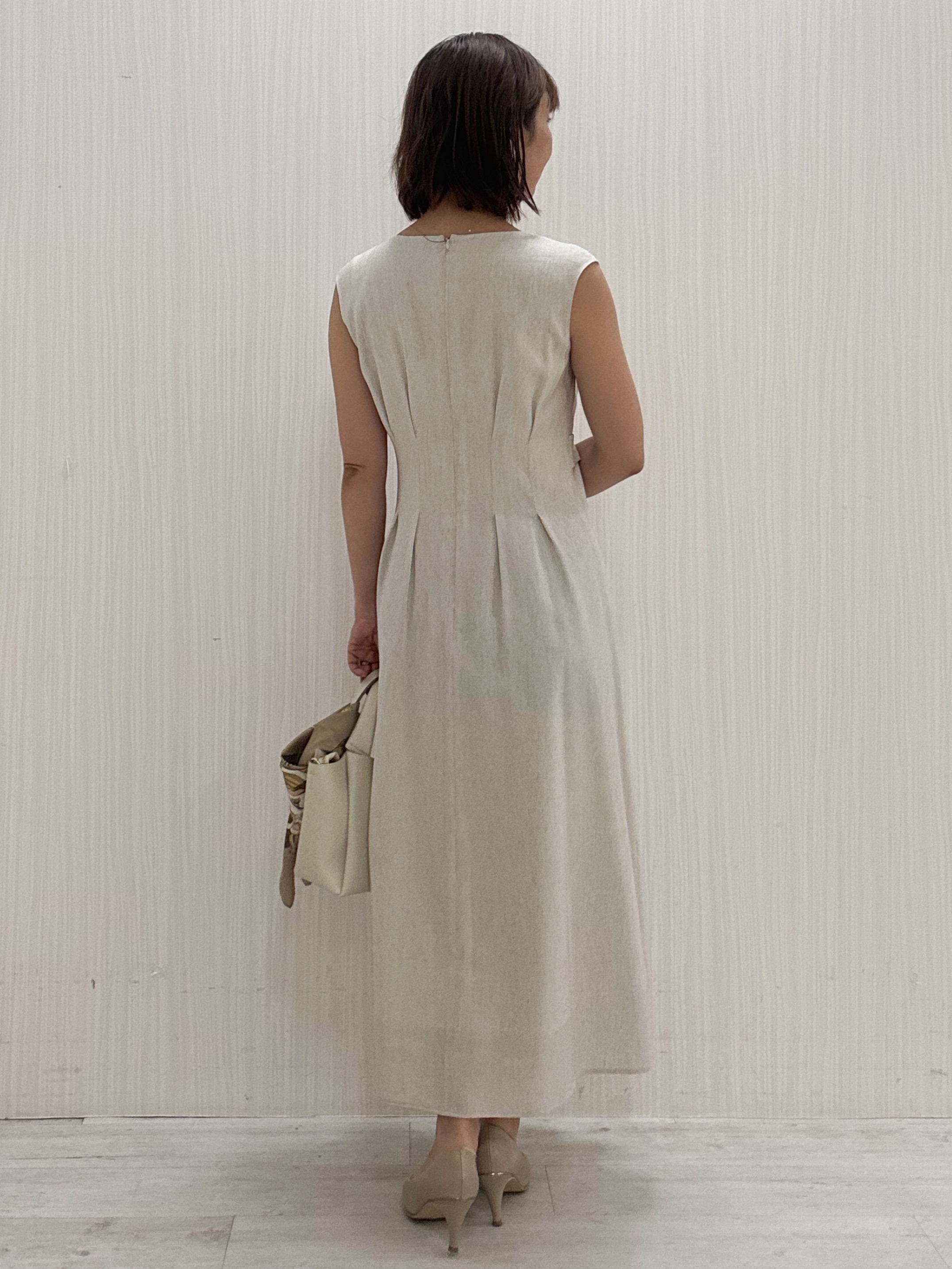 yuさんの「COUP DE CHANCE｜【手洗い可／日本製】ノースリーブフレアワンピース」を使ったコーディネート