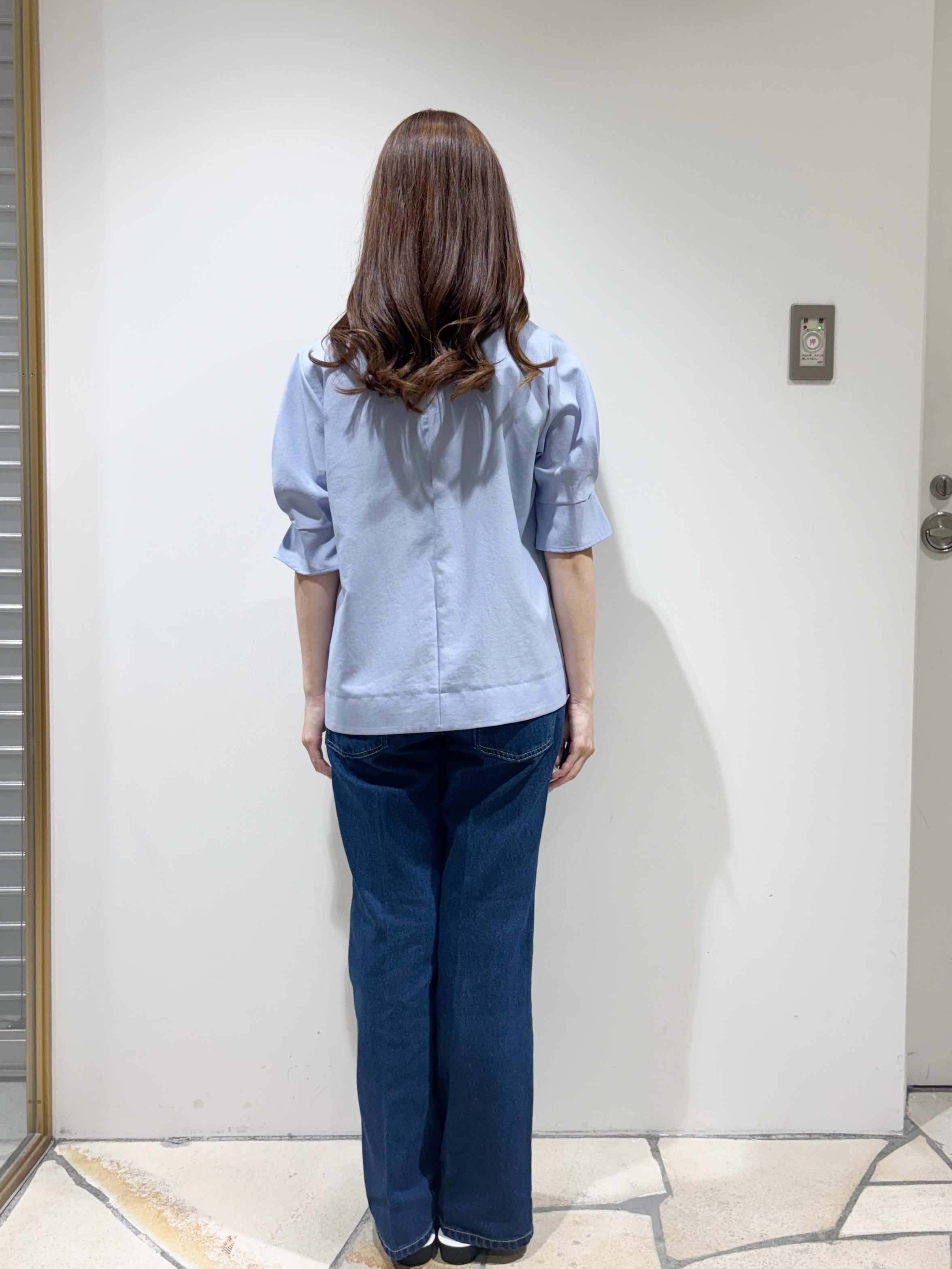 みあたんさんの「index｜【接触冷感】タックパフスリーブブラウス《吸水速乾／防シワ／洗濯機OK／XS～3L／6col》」を使ったコーディネート
