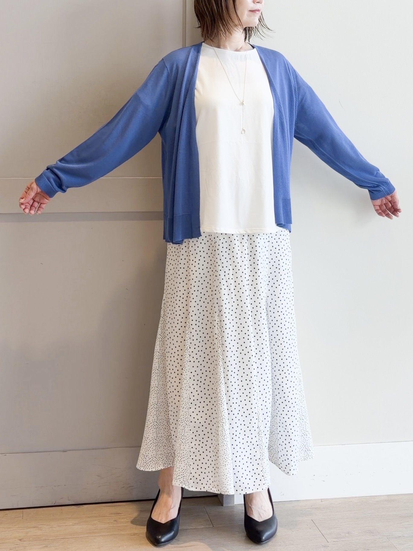 yamakoさんの「grove｜高評価！【接触冷感／UVカットetc】ベーシックショートカーディガン」を使ったコーディネート