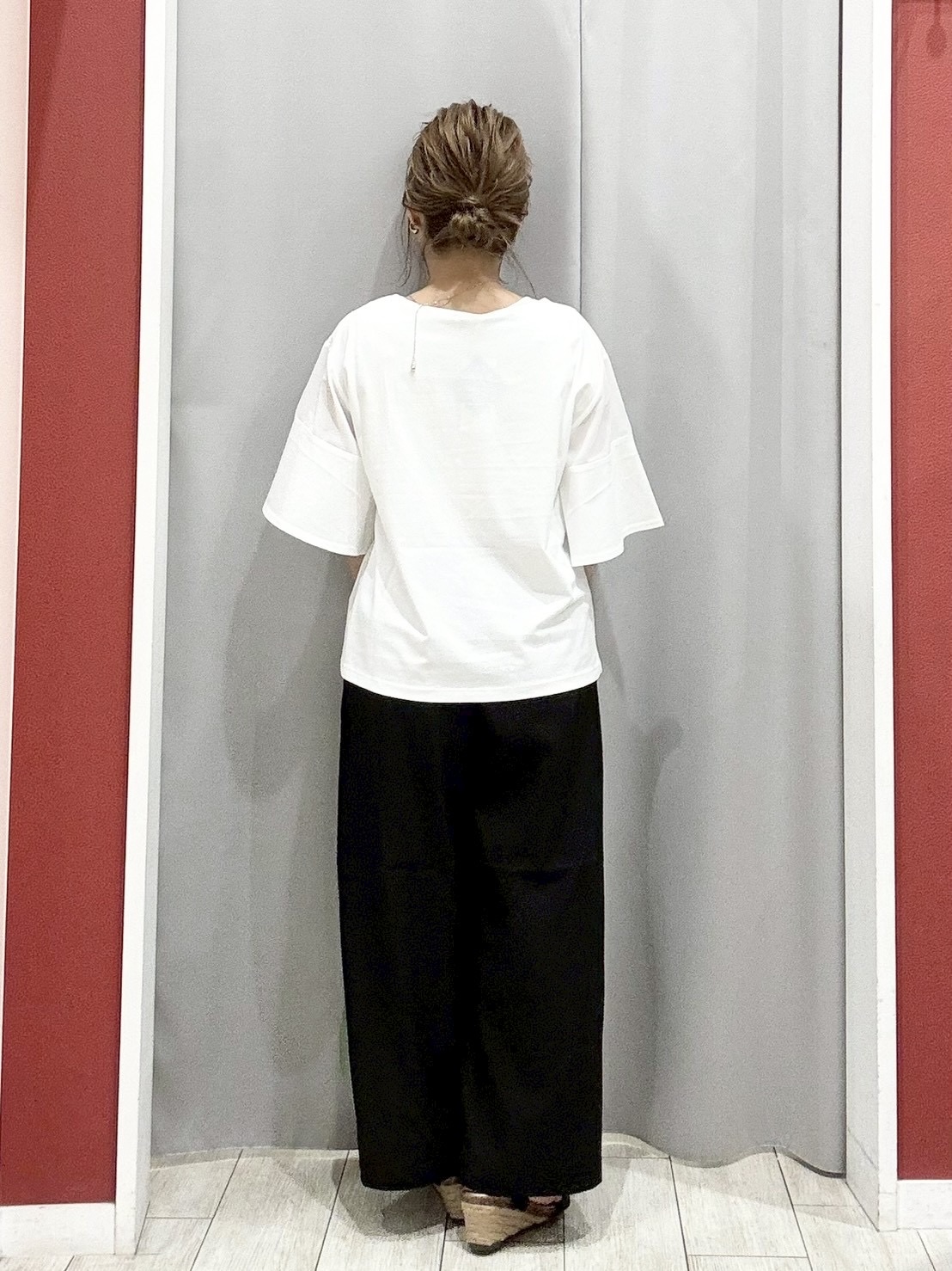 shioさんの「SHOO･LA･RUE｜【S-LL】ナチュラルに決まる 半袖シアーシャツジャケット」を使ったコーディネート
