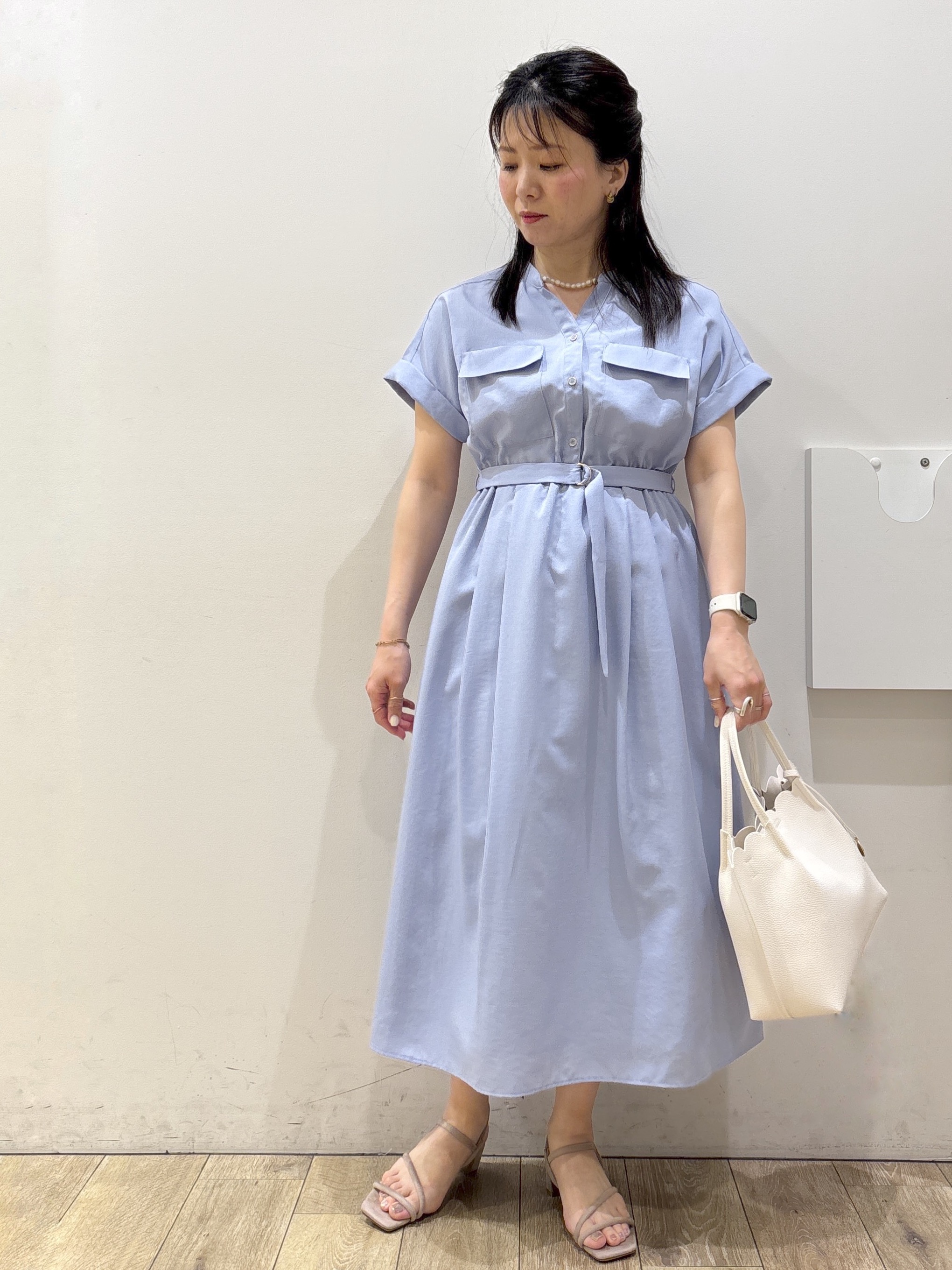 mameさんの「index｜ダブルポケットスキッパーワンピース【防シワ／洗濯機OK】《XS～3L／6col》」を使ったコーディネート