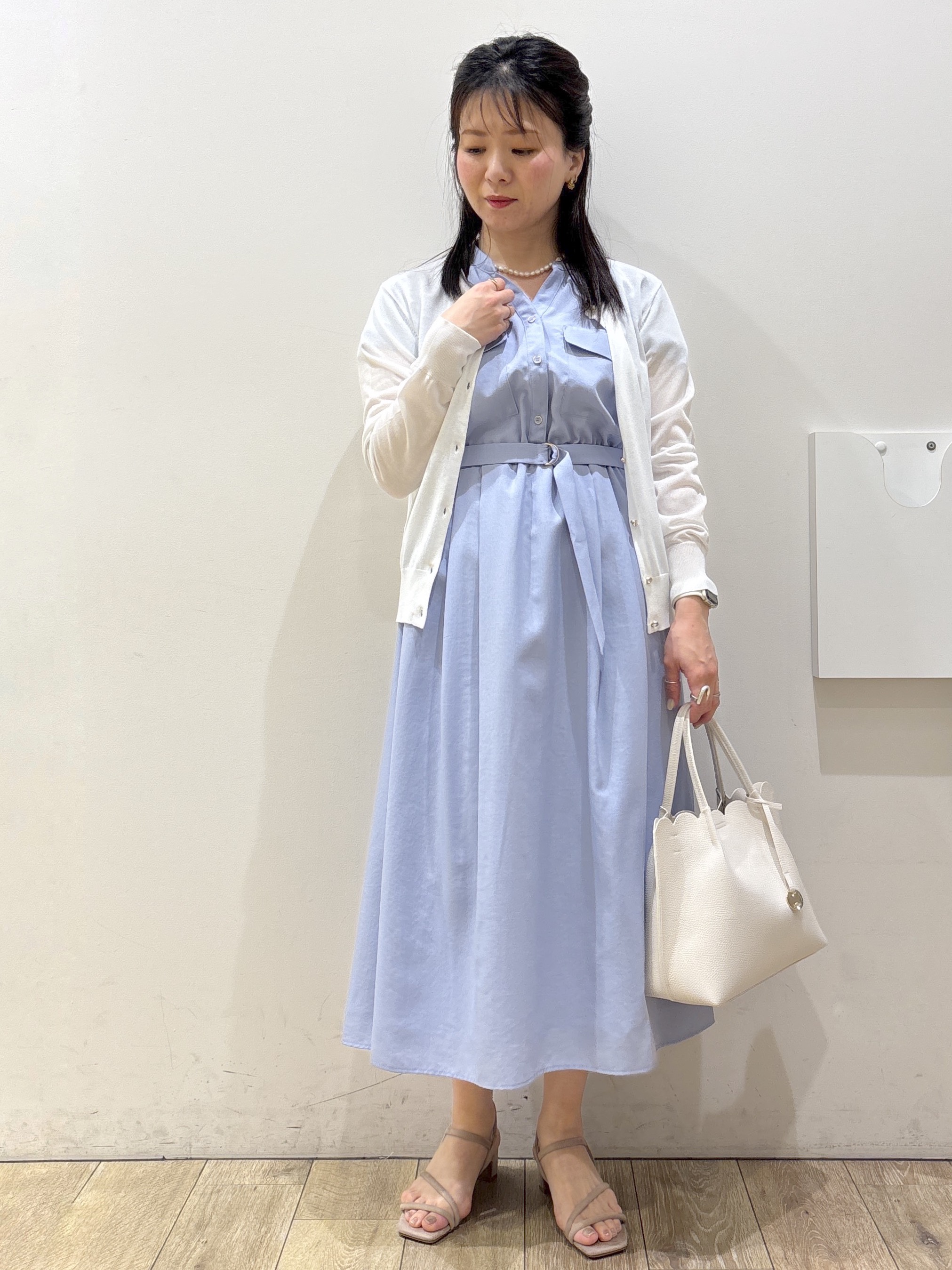 mameさんの「index｜ダブルポケットスキッパーワンピース【防シワ／洗濯機OK】《XS～3L／6col》」を使ったコーディネート
