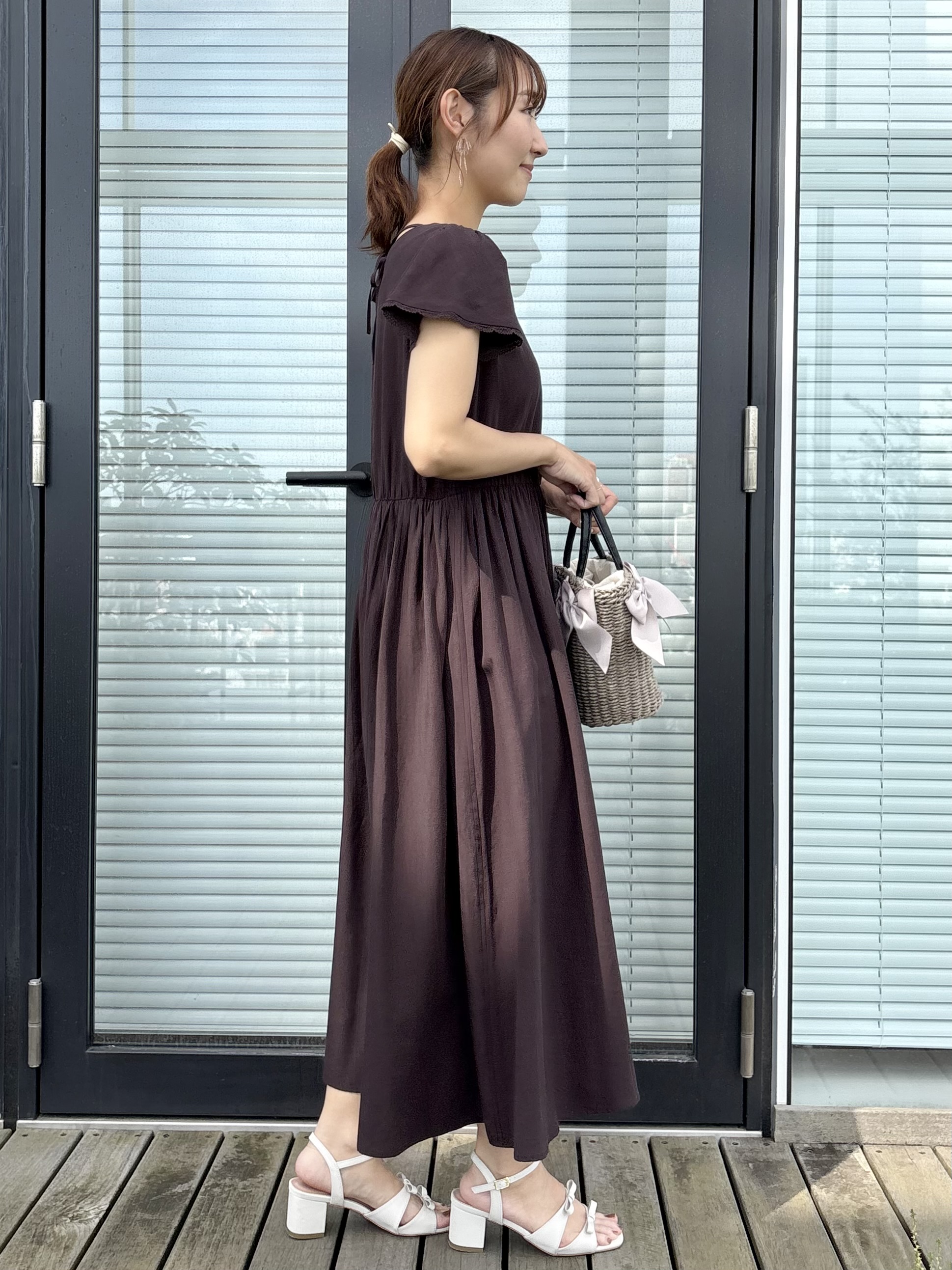 みぃさんの「Couture brooch｜【洗える】バックリボンOP」を使ったコーディネート