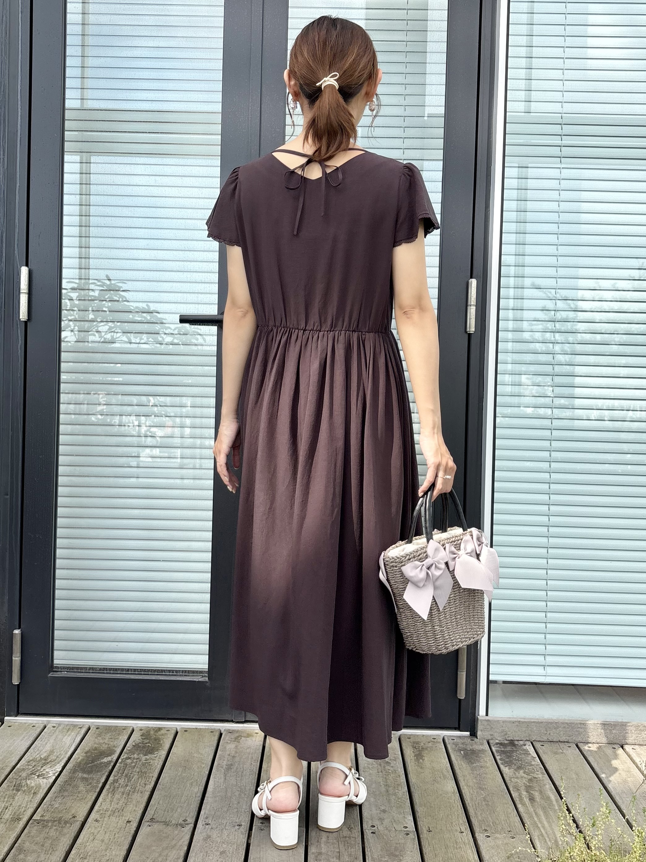 みぃさんの「Couture brooch｜【洗える】バックリボンOP」を使ったコーディネート