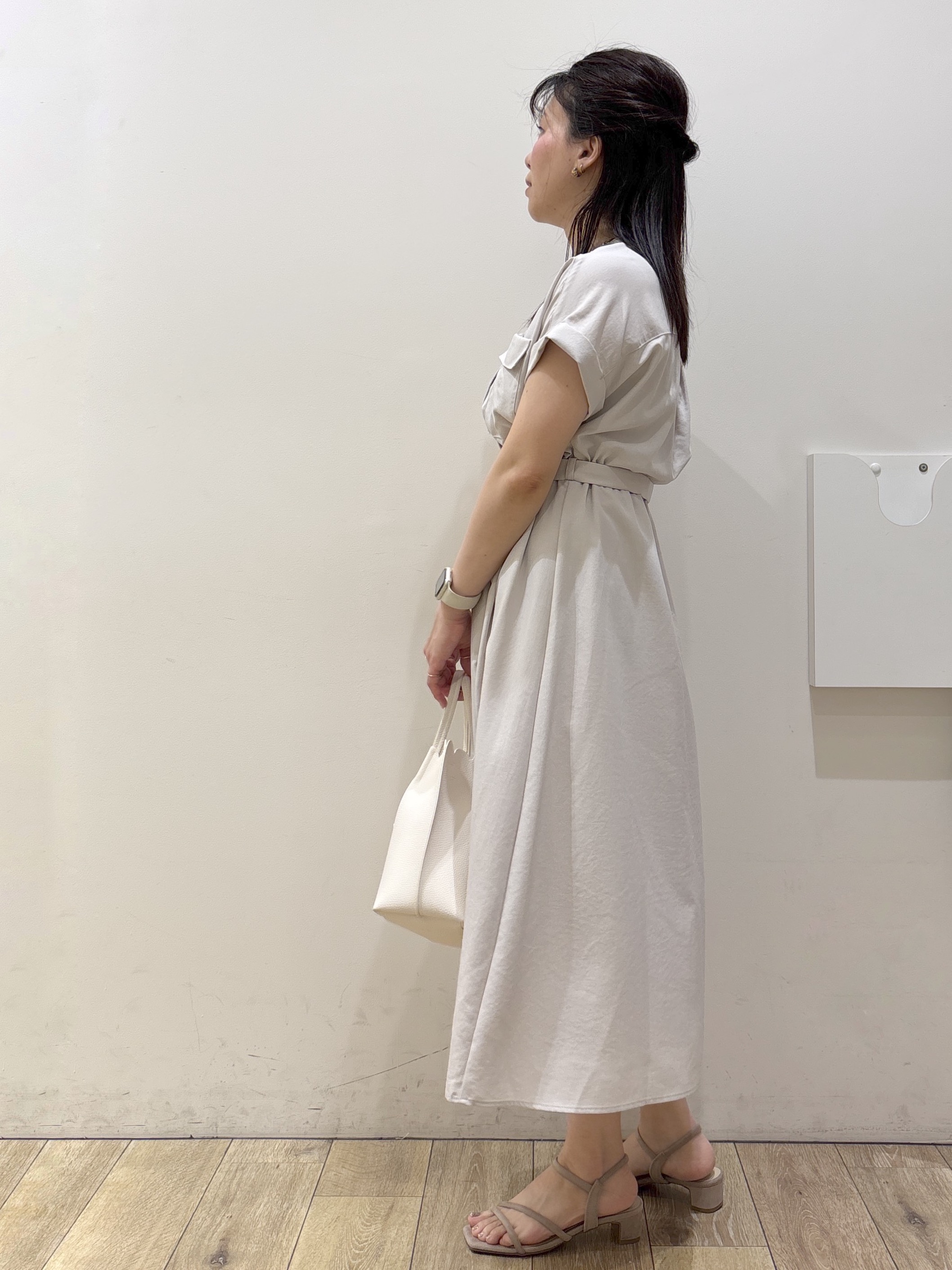 mameさんの「index｜ダブルポケットスキッパーワンピース【防シワ／洗濯機OK】《XS～3L／6col》」を使ったコーディネート
