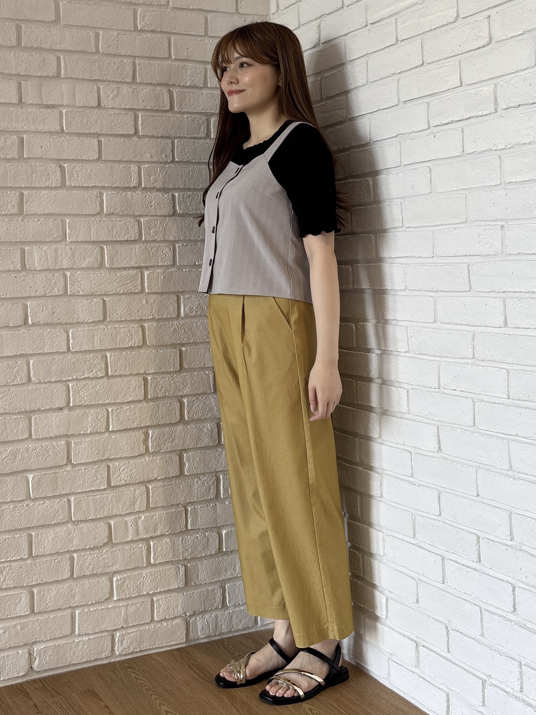 sayaさんの「grove｜ストライプ ビスチェ＆インナーセット」を使ったコーディネート