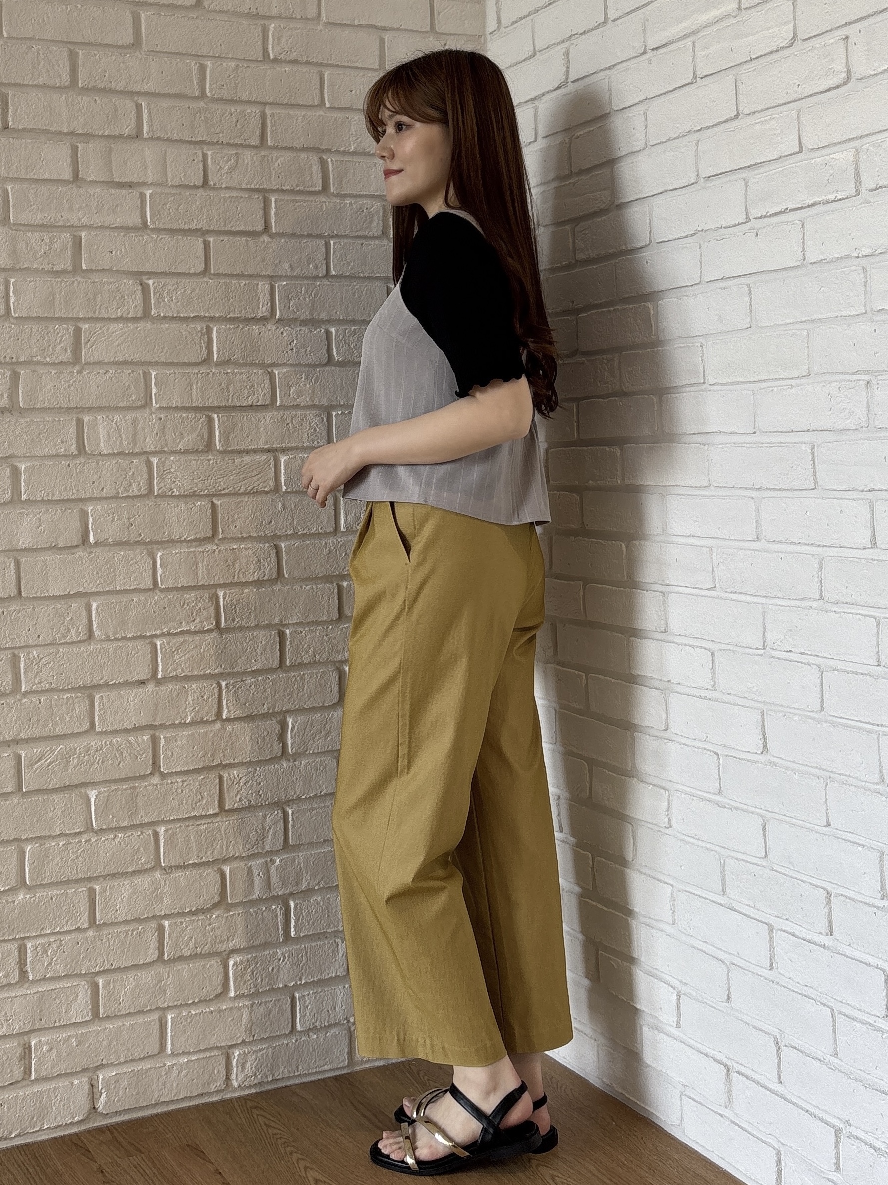 sayaさんの「grove｜ストライプ ビスチェ＆インナーセット」を使ったコーディネート