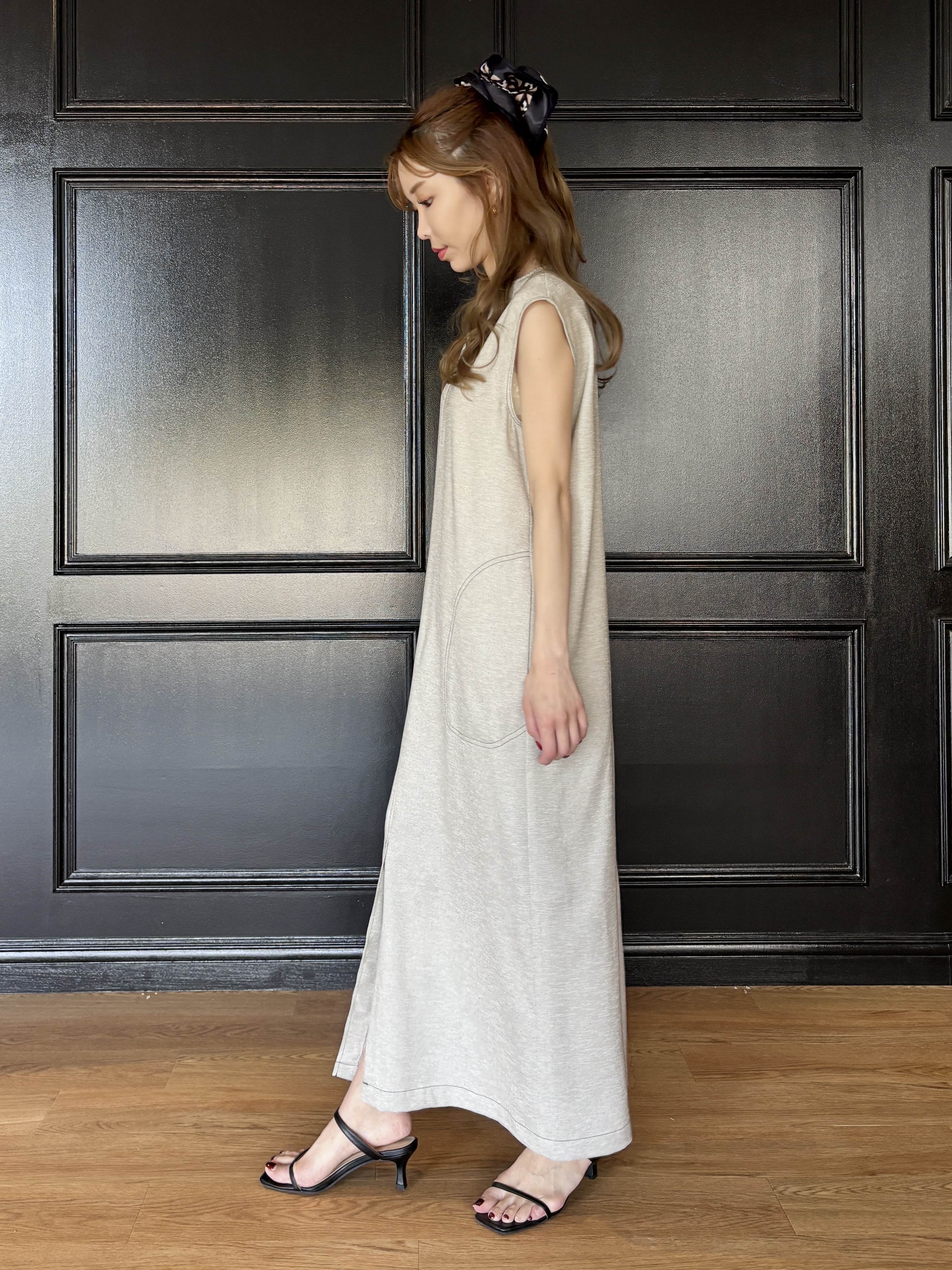 清水夏姫さんの「DRESSTERIOR｜【セットアップ可/UVカット/接触冷感/吸水速乾】ウォッシャブル Iラインワンピース」を使ったコーディネート