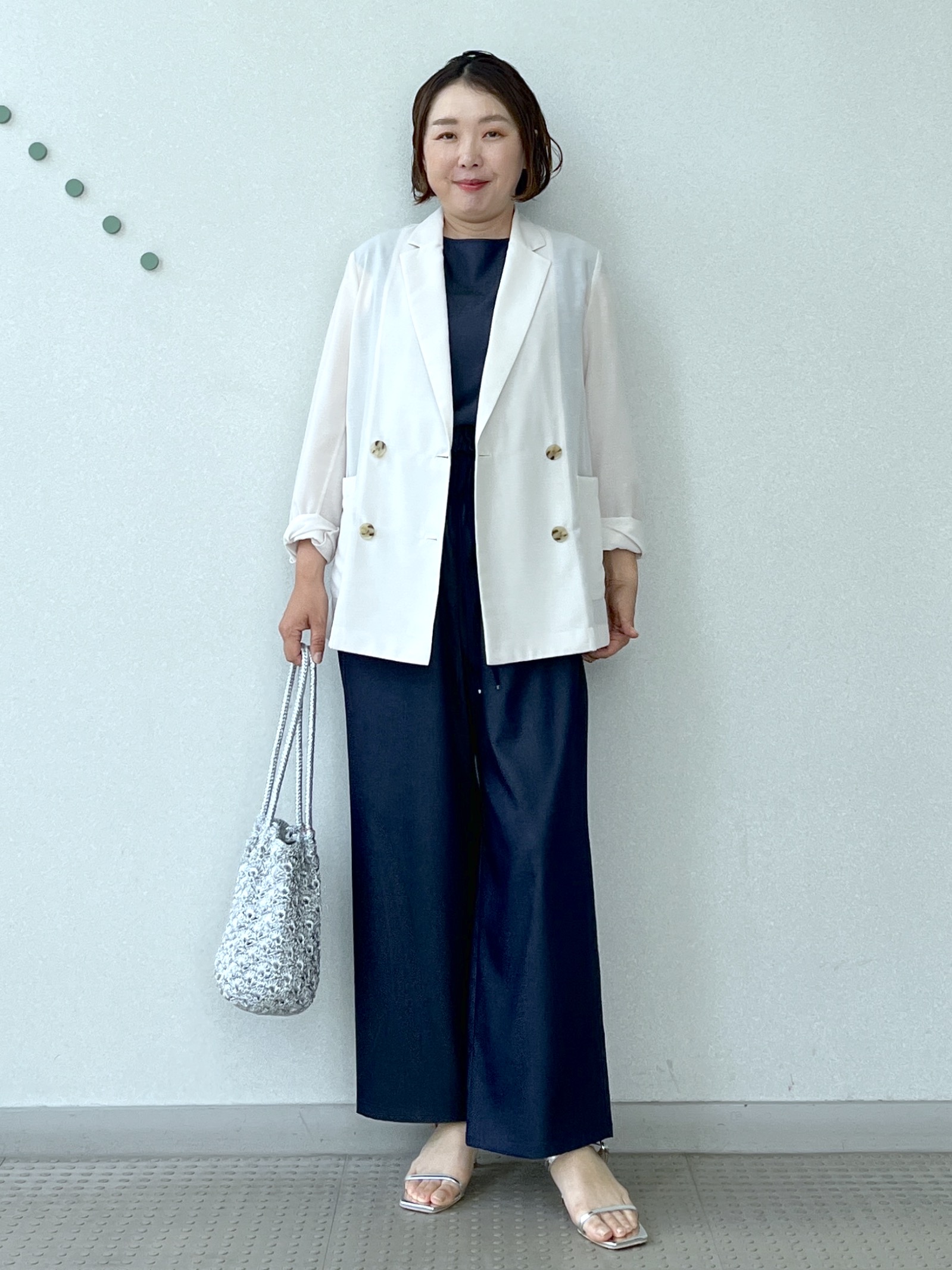 Soeさんの「DRESSTERIOR｜【ウォッシャブル】フレンチスリーブ コンビネゾン」を使ったコーディネート