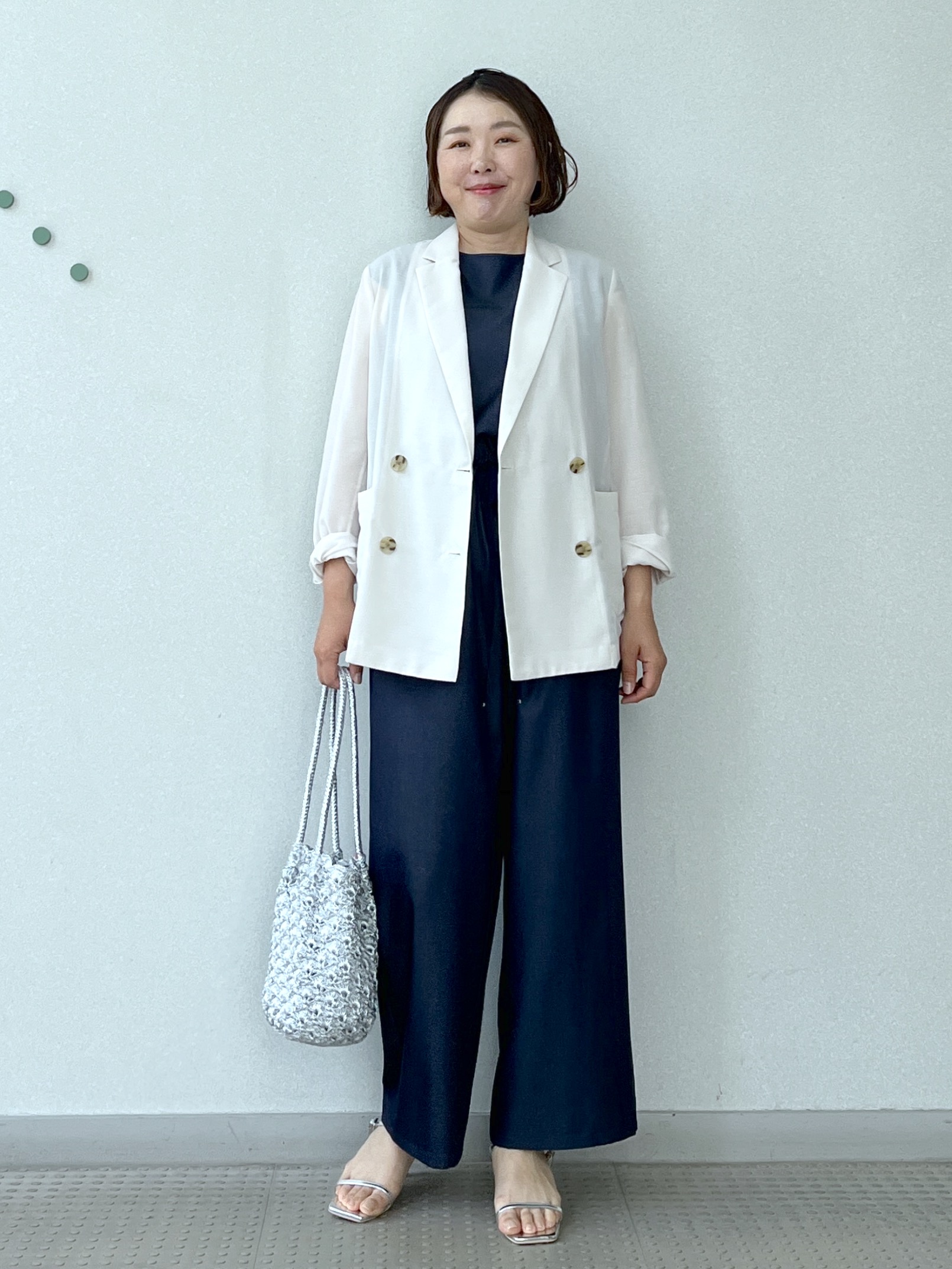 Soeさんの「DRESSTERIOR｜【ウォッシャブル】フレンチスリーブ コンビネゾン」を使ったコーディネート