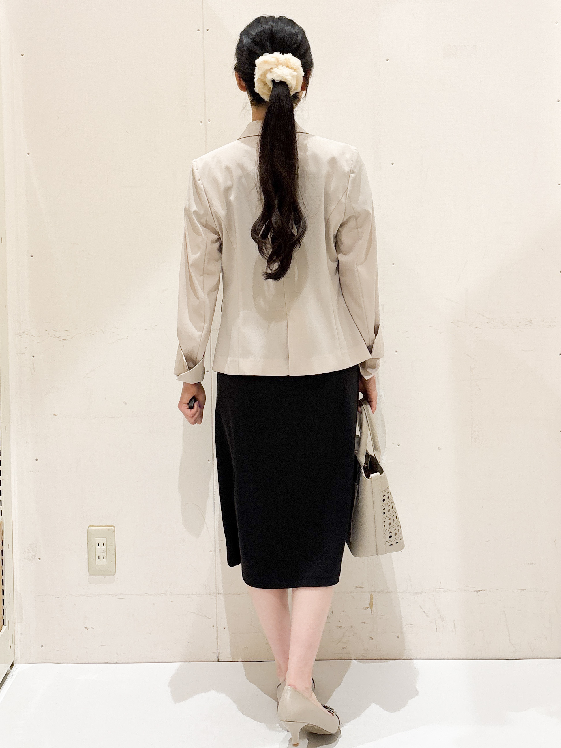 Hinaさんの「OPAQUE.CLIP｜【接触冷感／吸水速乾】セットアップ対応ストレッチテーラードジャケット《イージーアイロン／洗濯機OK／」を使ったコーディネート