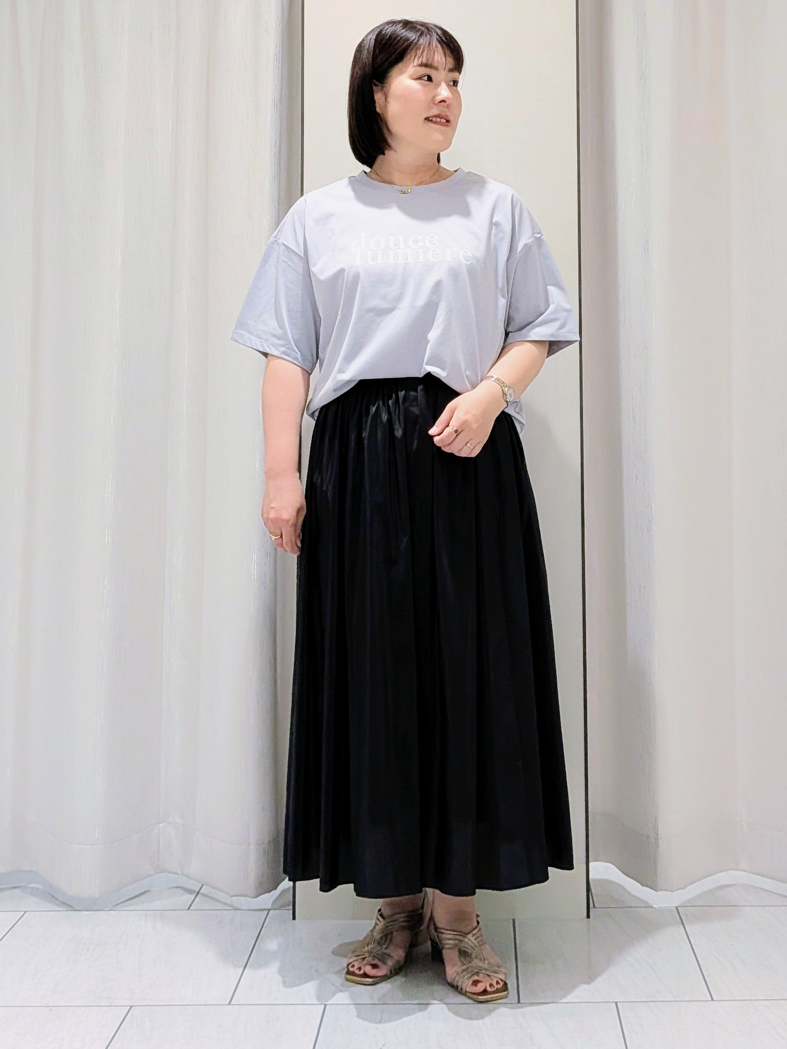 Onumaさんの「UNTITLED｜コットンロゴTシャツ」を使ったコーディネート