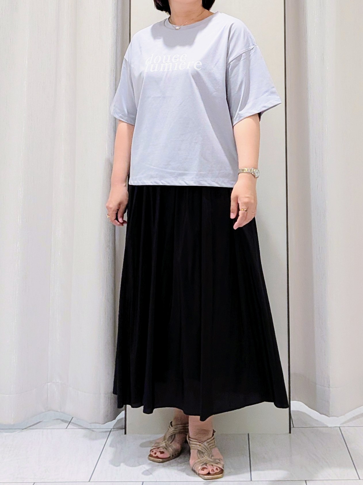 Onumaさんの「UNTITLED｜コットンロゴTシャツ」を使ったコーディネート