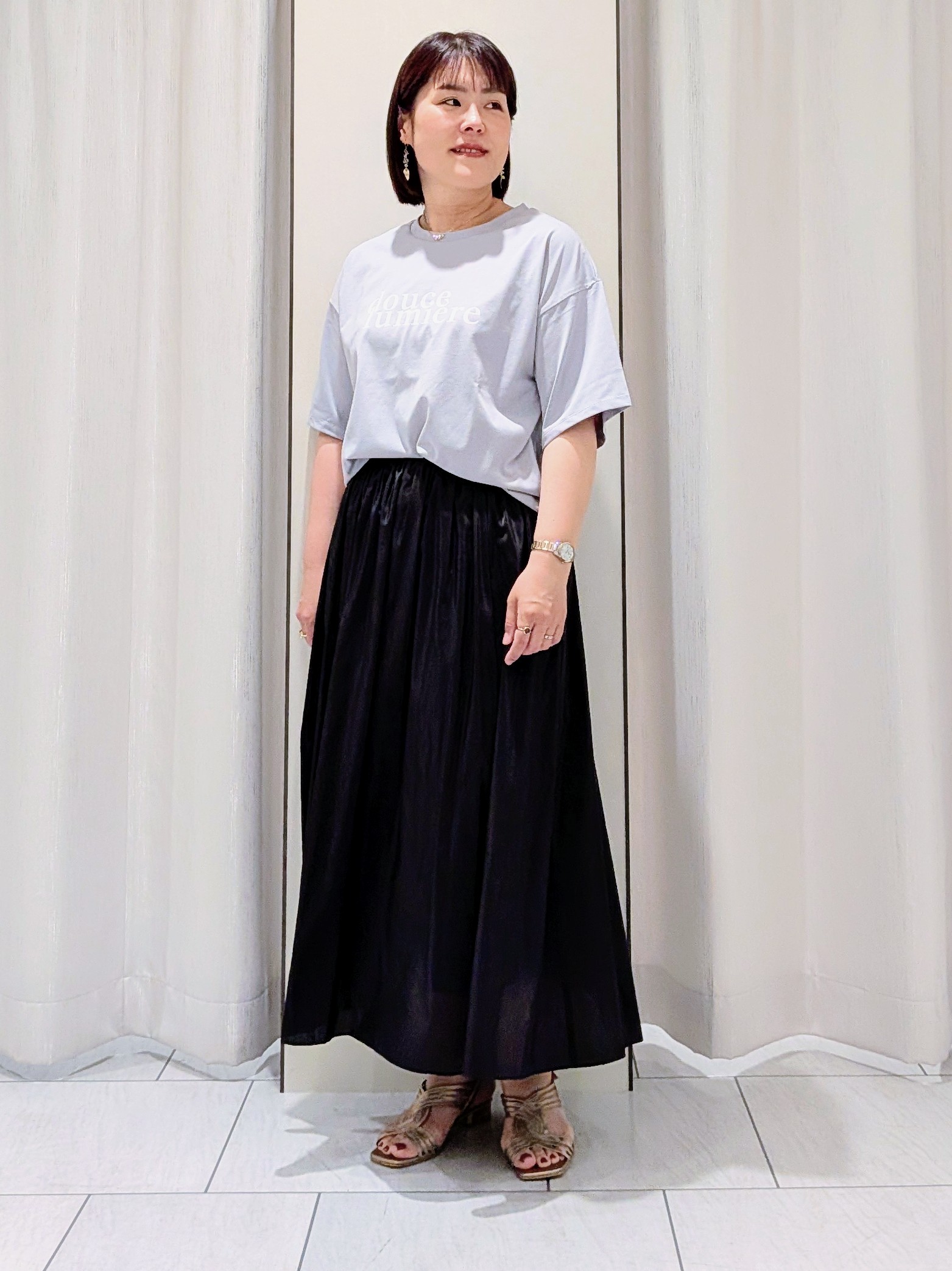 Onumaさんの「UNTITLED｜コットンロゴTシャツ」を使ったコーディネート