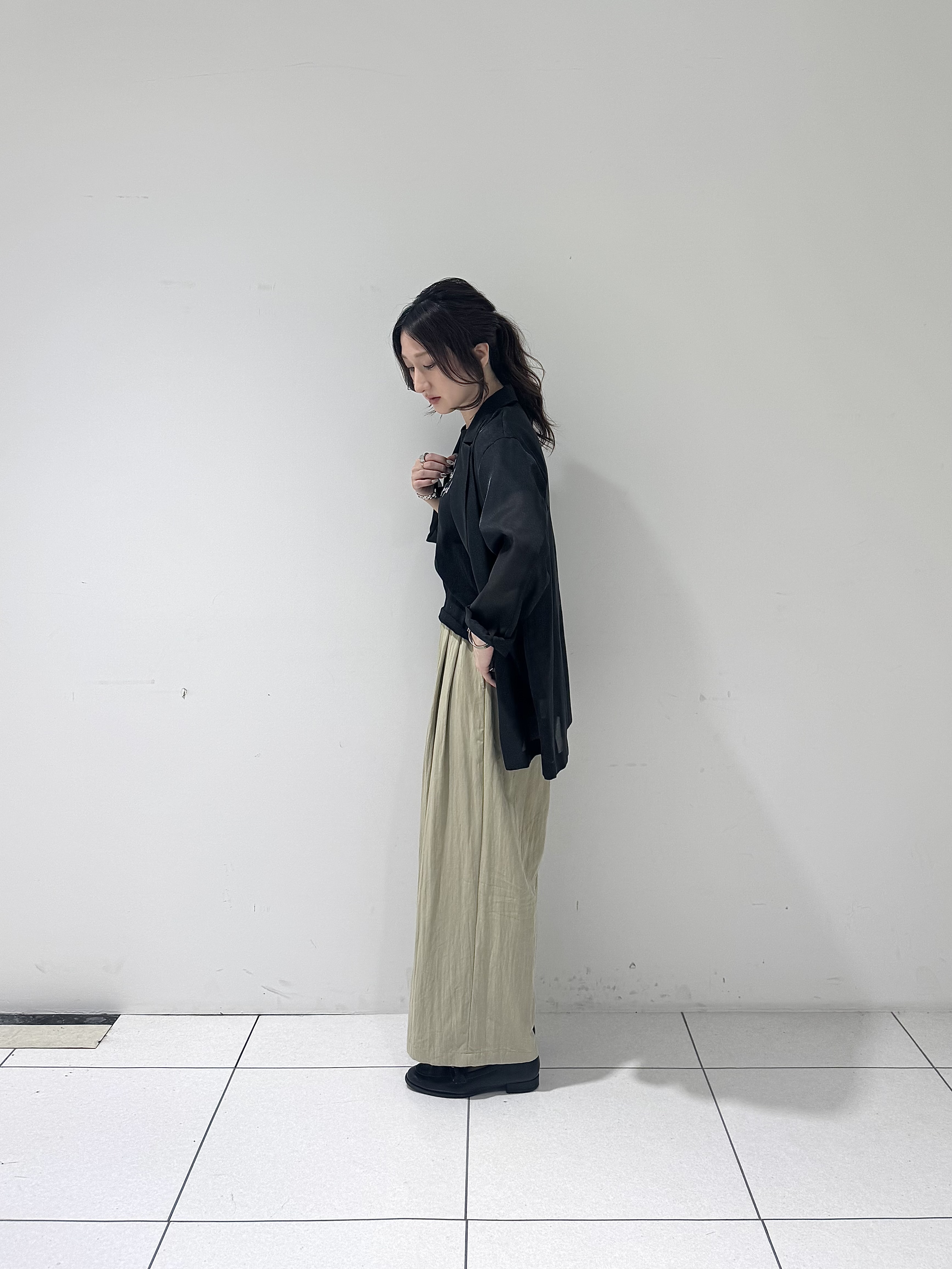 そんさんの「INDIVI｜シアーシャツジャケット【接触冷感】」を使ったコーディネート