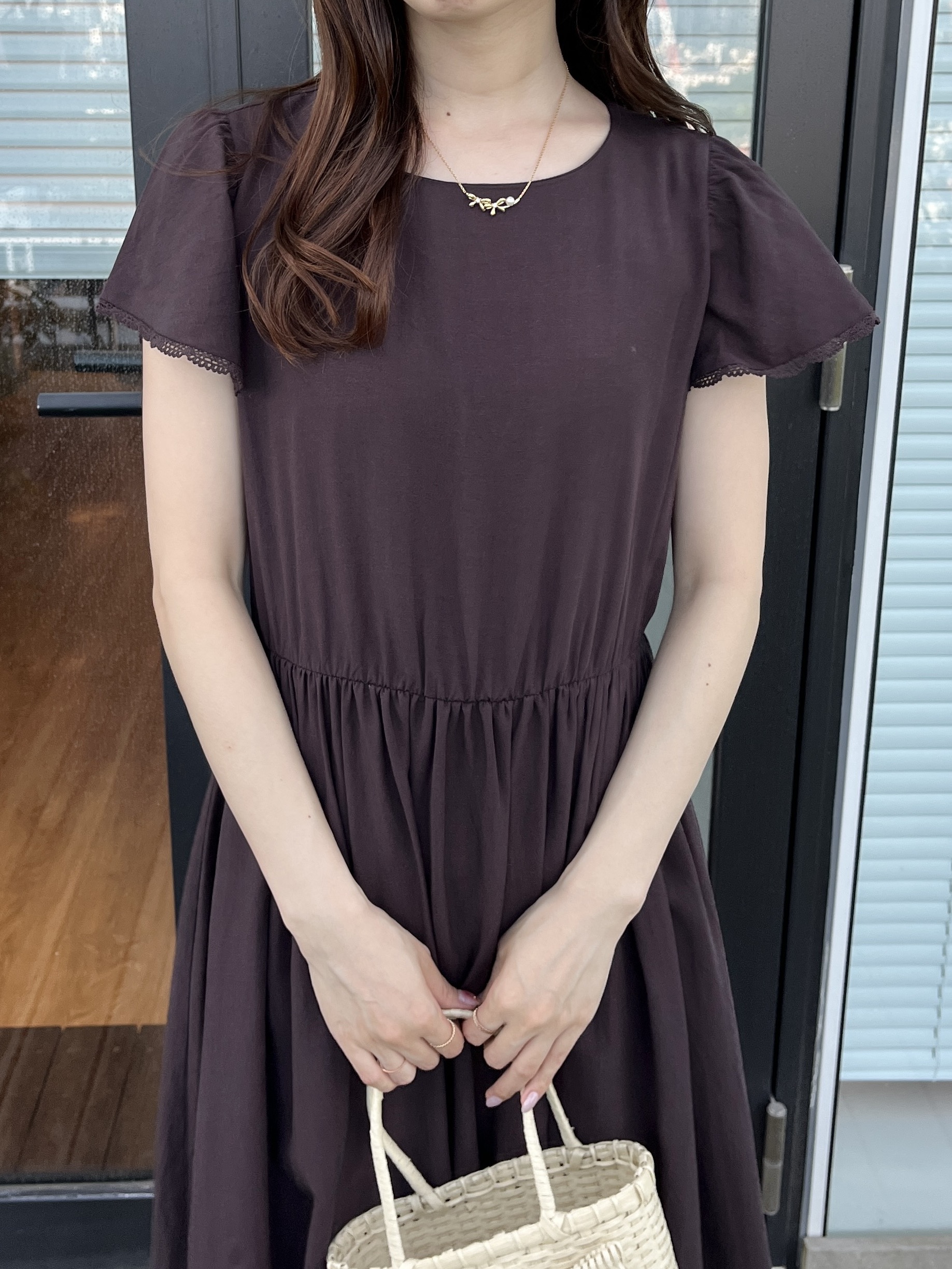 はばさんの「Couture brooch｜【洗える】バックリボンOP」を使ったコーディネート