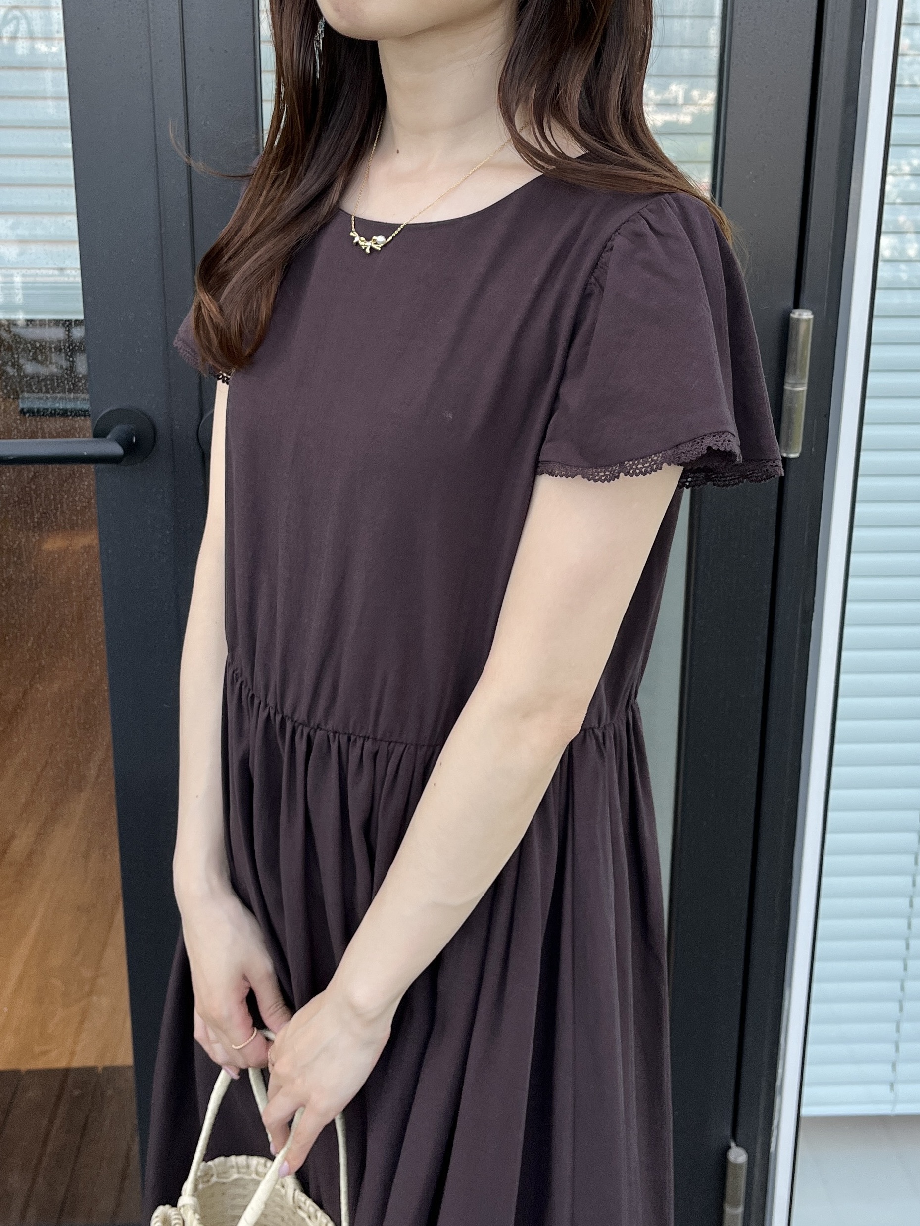 はばさんの「Couture brooch｜【洗える】バックリボンOP」を使ったコーディネート