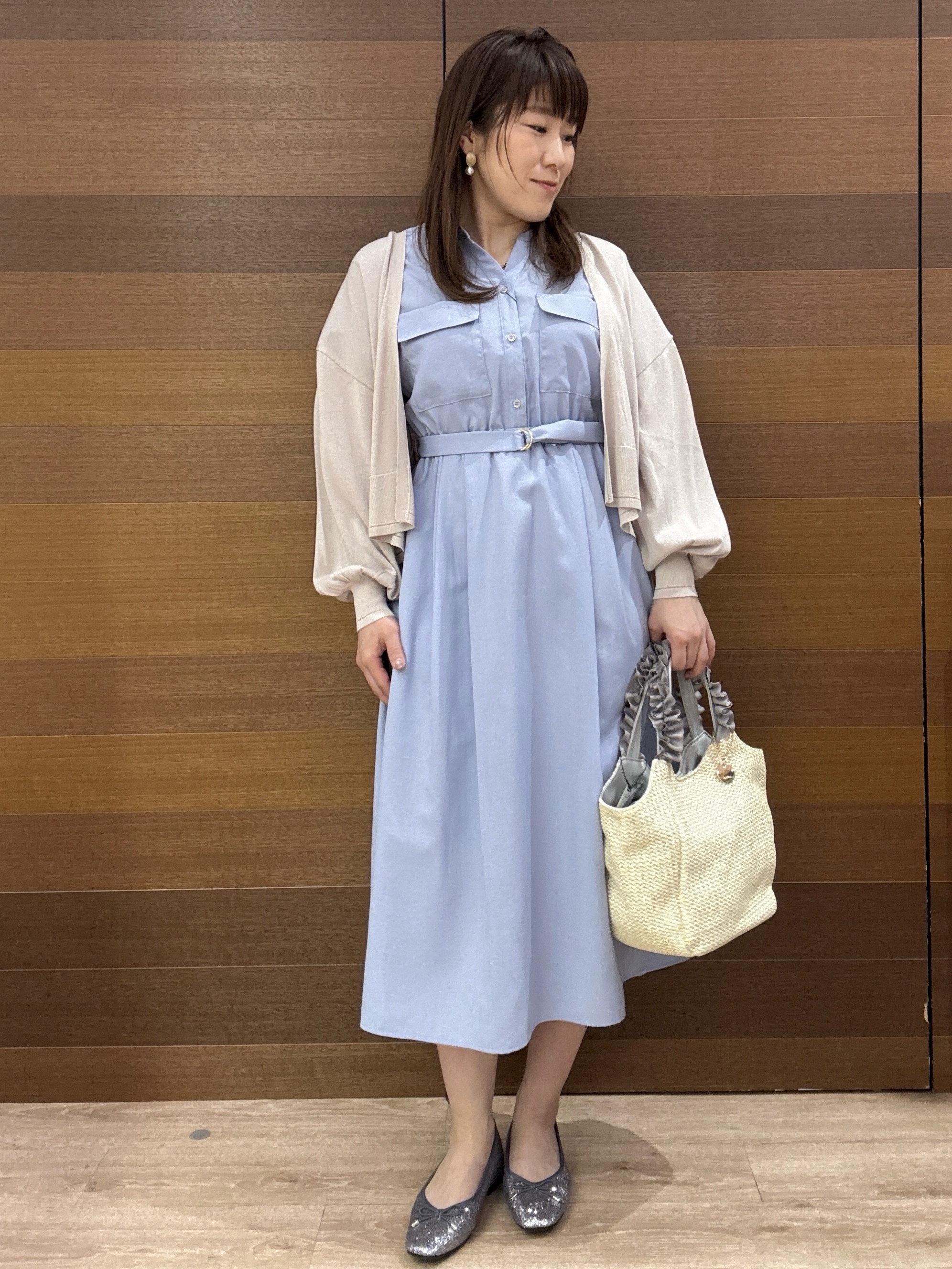 maichiさんの「OPAQUE.CLIP｜【接触冷感】シアーショートトッパーカーディガン《洗濯機OK／抗ピル》」を使ったコーディネート