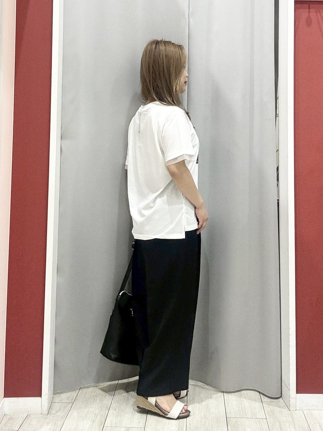 shioさんの「SHOO･LA･RUE｜【S-LL/洗濯機可】1枚でこなれ見え 配色シアーカーディガン」を使ったコーディネート