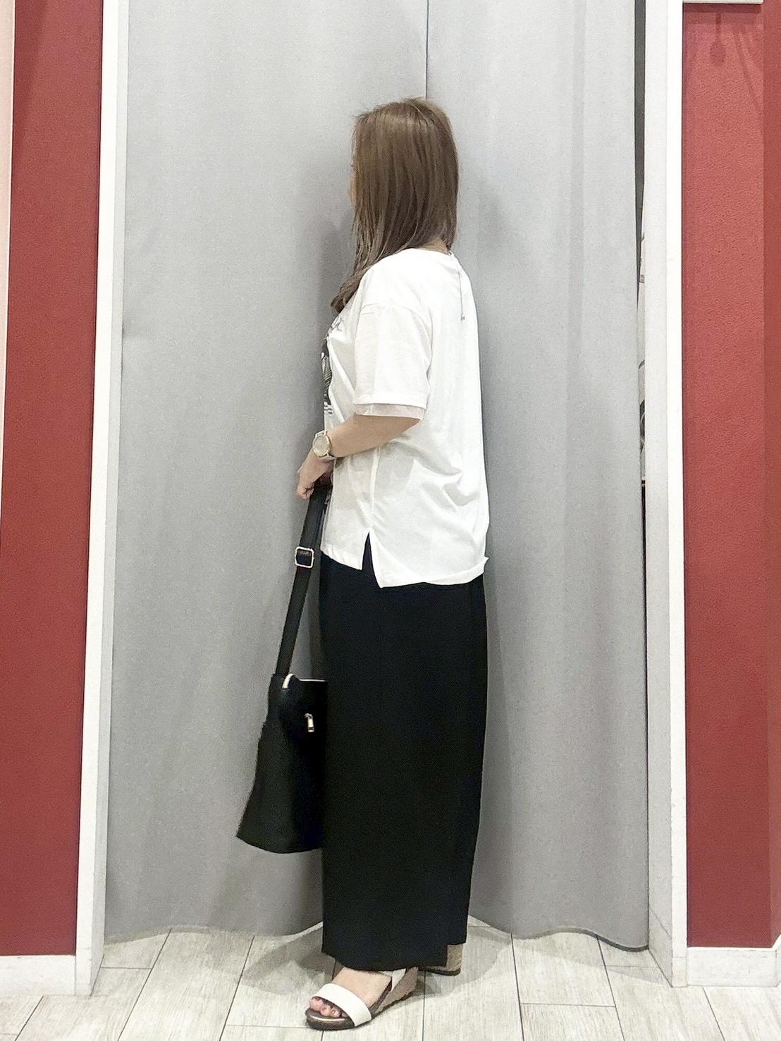 shioさんの「SHOO･LA･RUE｜【S-LL/洗濯機可】1枚でこなれ見え 配色シアーカーディガン」を使ったコーディネート
