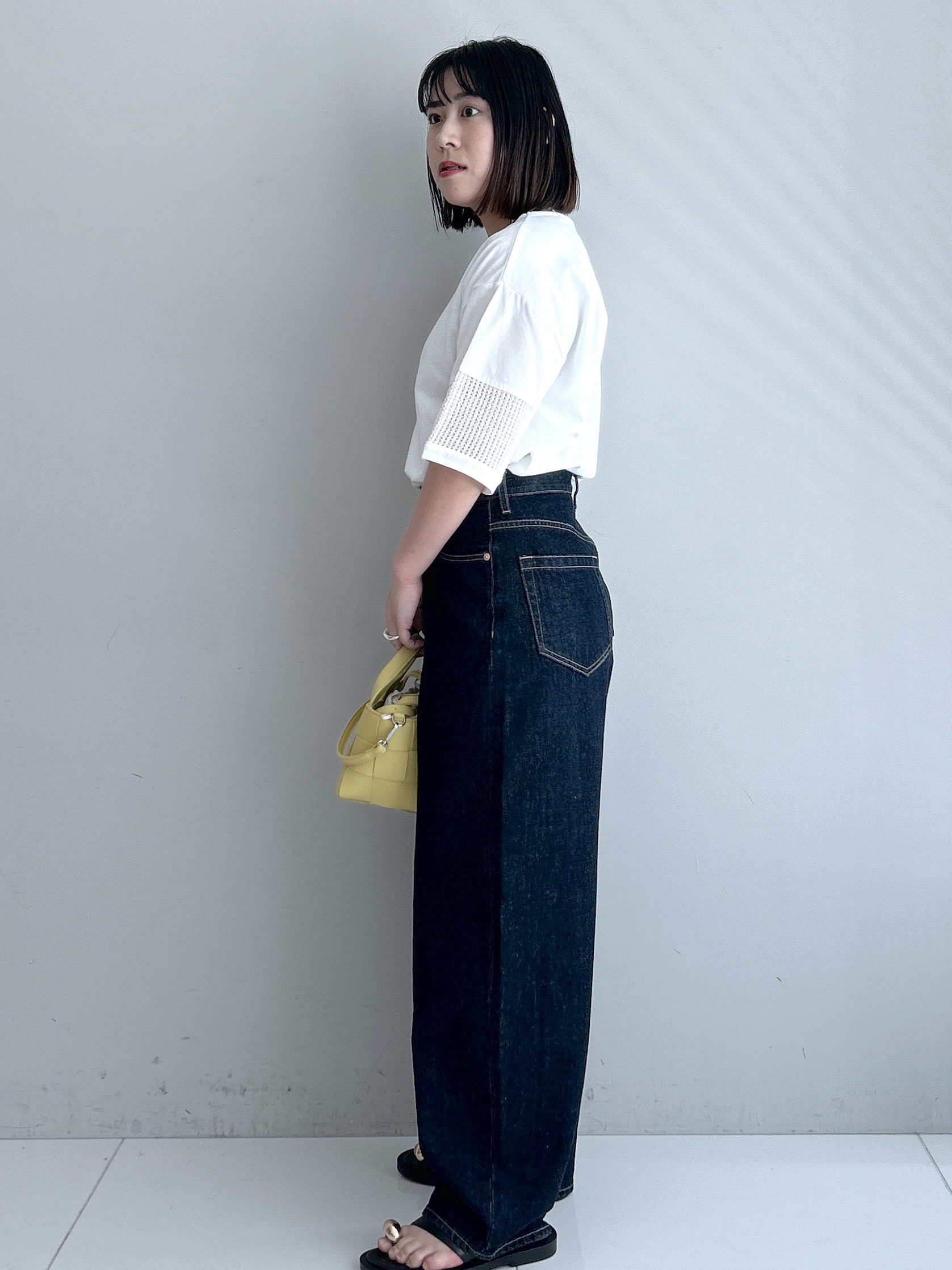 Hirokaさんの「Dessin｜【接触冷感】メッシュレーススリーブプルオーバー」を使ったコーディネート