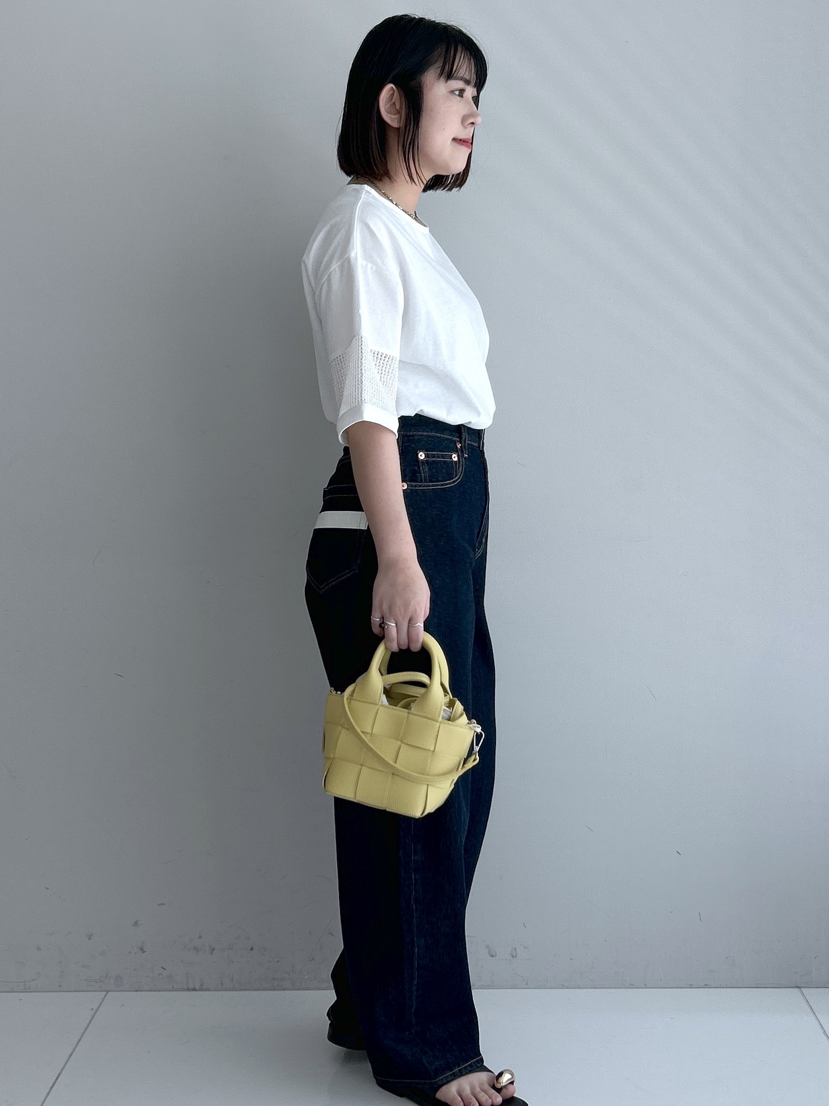 Hirokaさんの「Dessin｜【接触冷感】メッシュレーススリーブプルオーバー」を使ったコーディネート