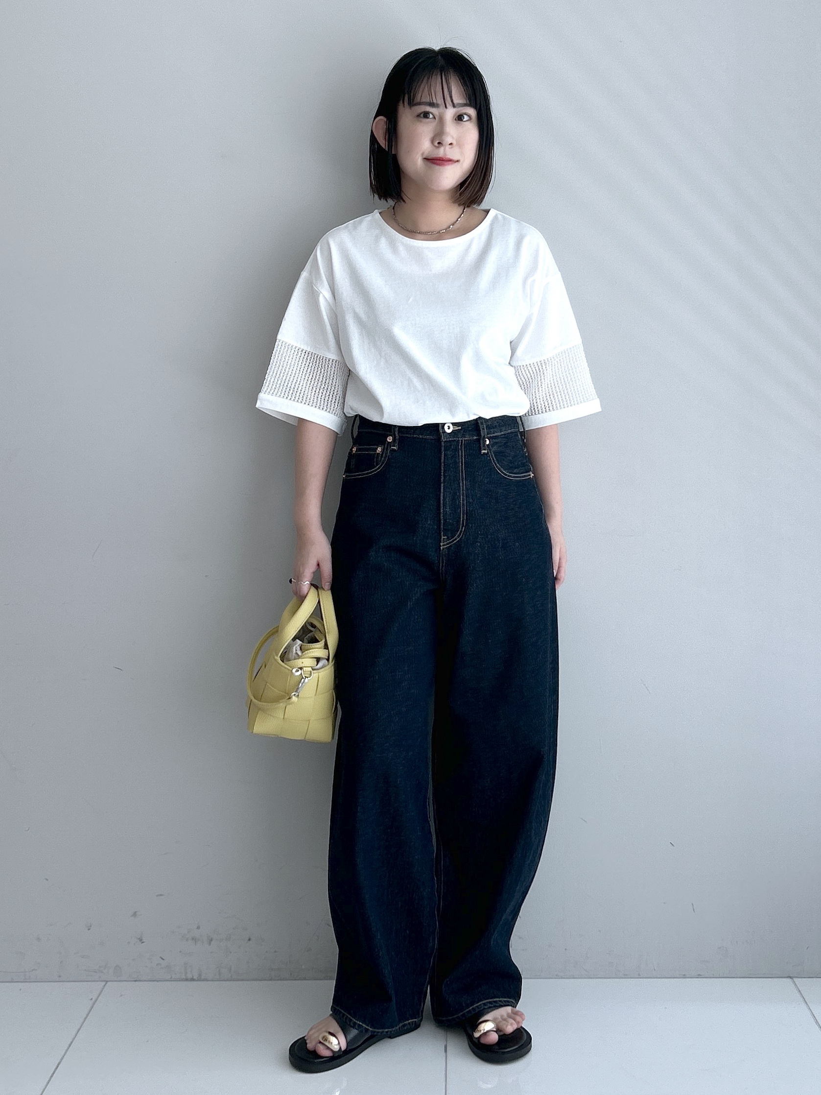 Hirokaさんの「Dessin｜【接触冷感】メッシュレーススリーブプルオーバー」を使ったコーディネート