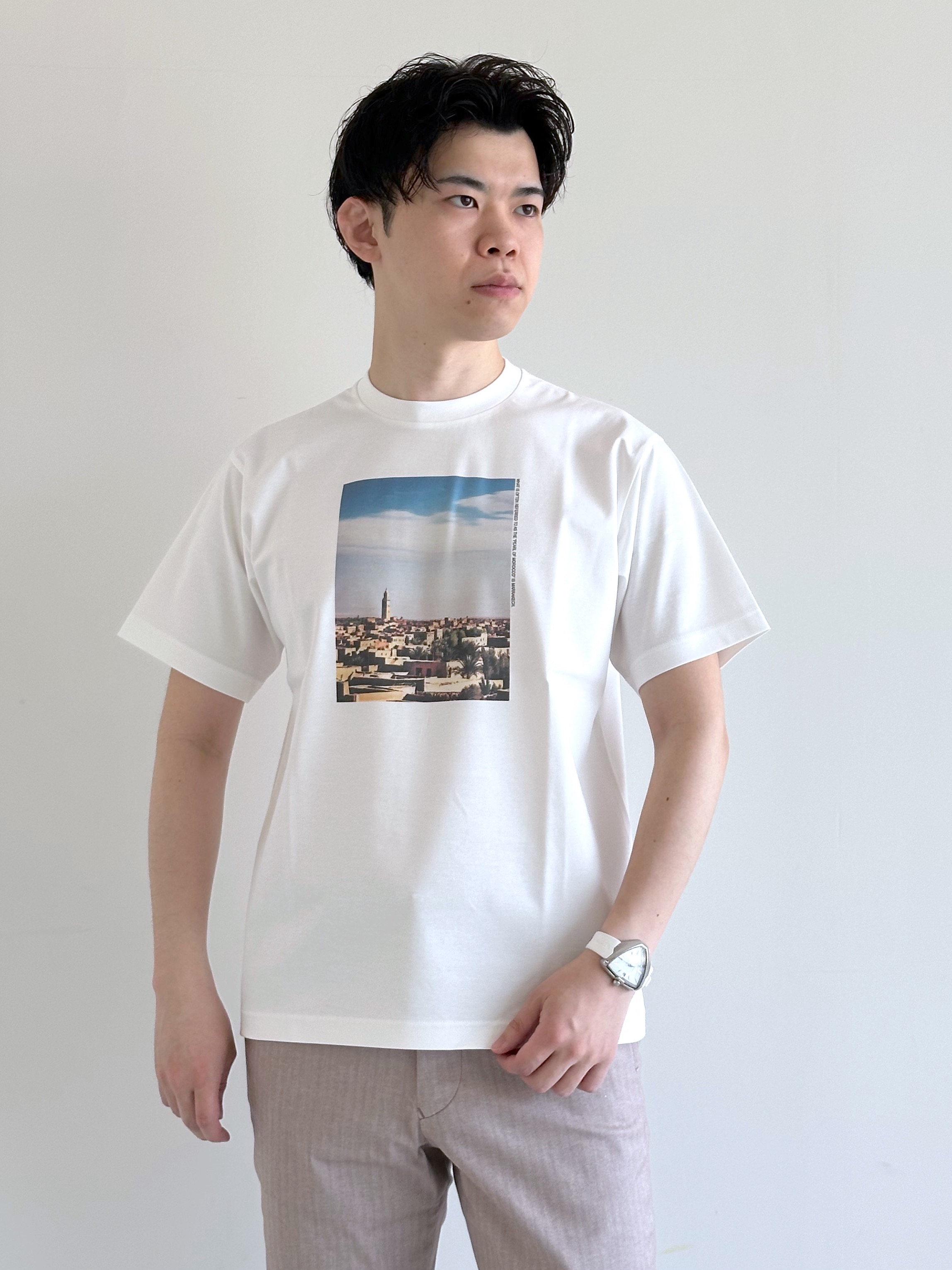 イッシーさんの「TAKEO KIKUCHI｜【通気性】トリコットサッカー オープンカラー シャツ」を使ったコーディネート