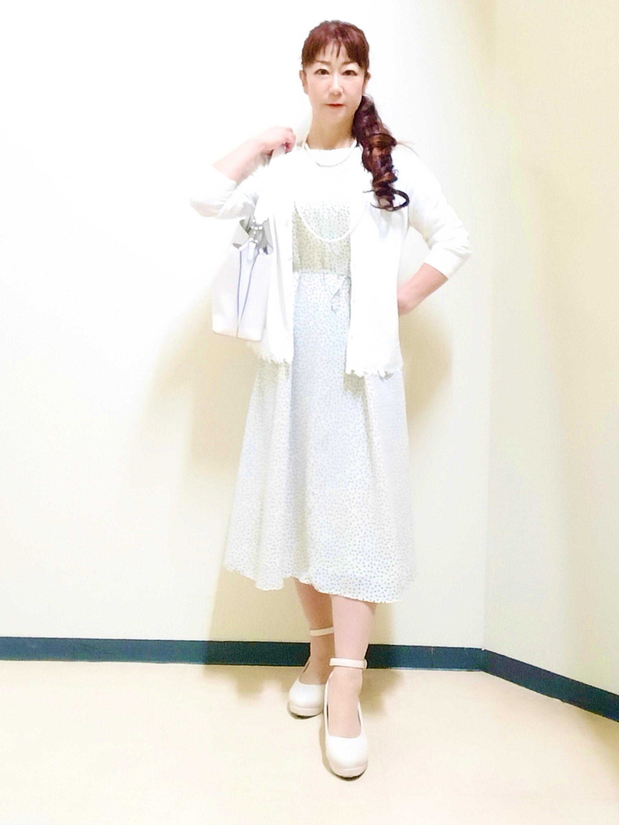 花さんの「Reflect｜シフォンスリーブワンピース」を使ったコーディネート