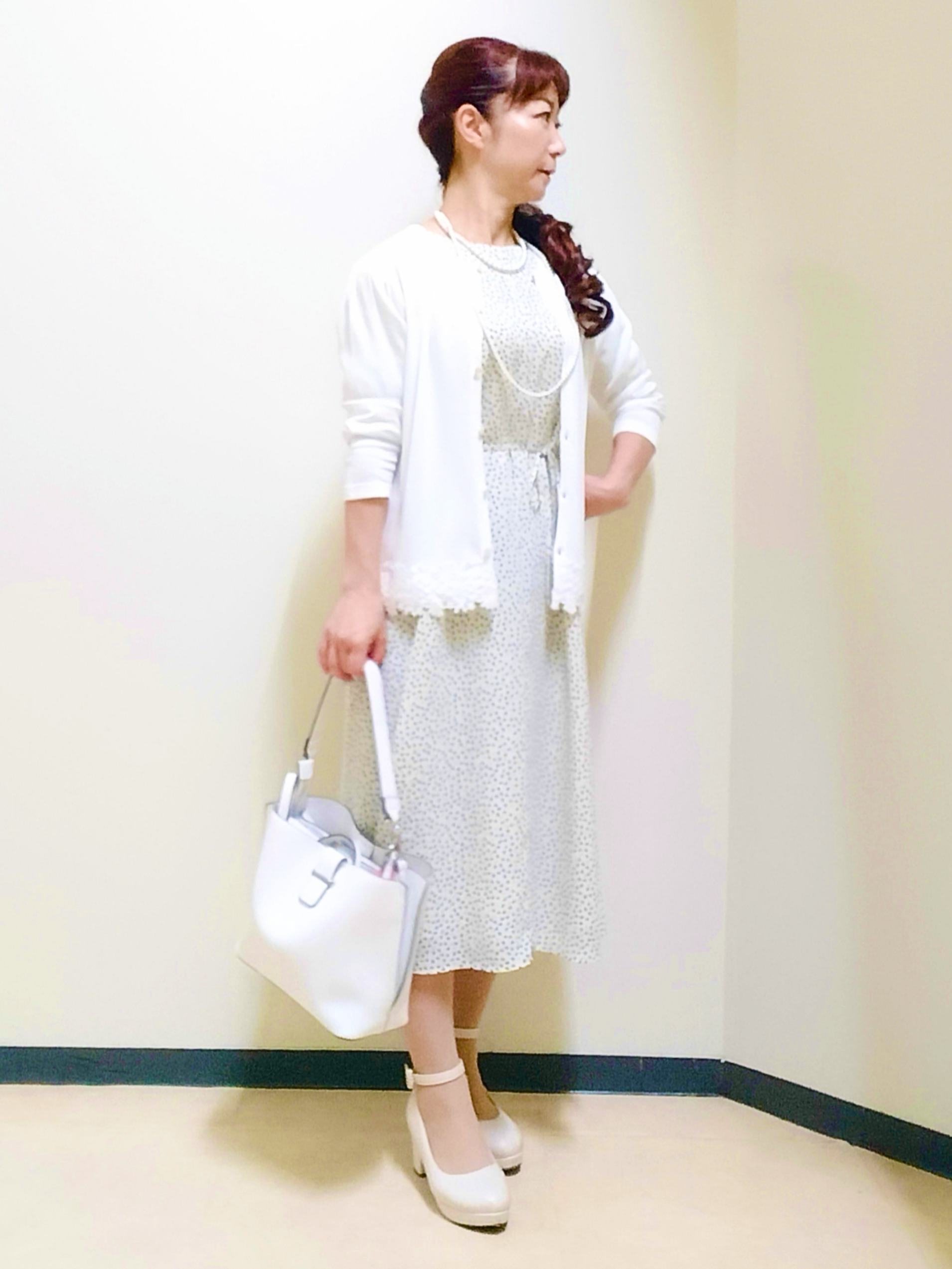 花さんの「Reflect｜シフォンスリーブワンピース」を使ったコーディネート