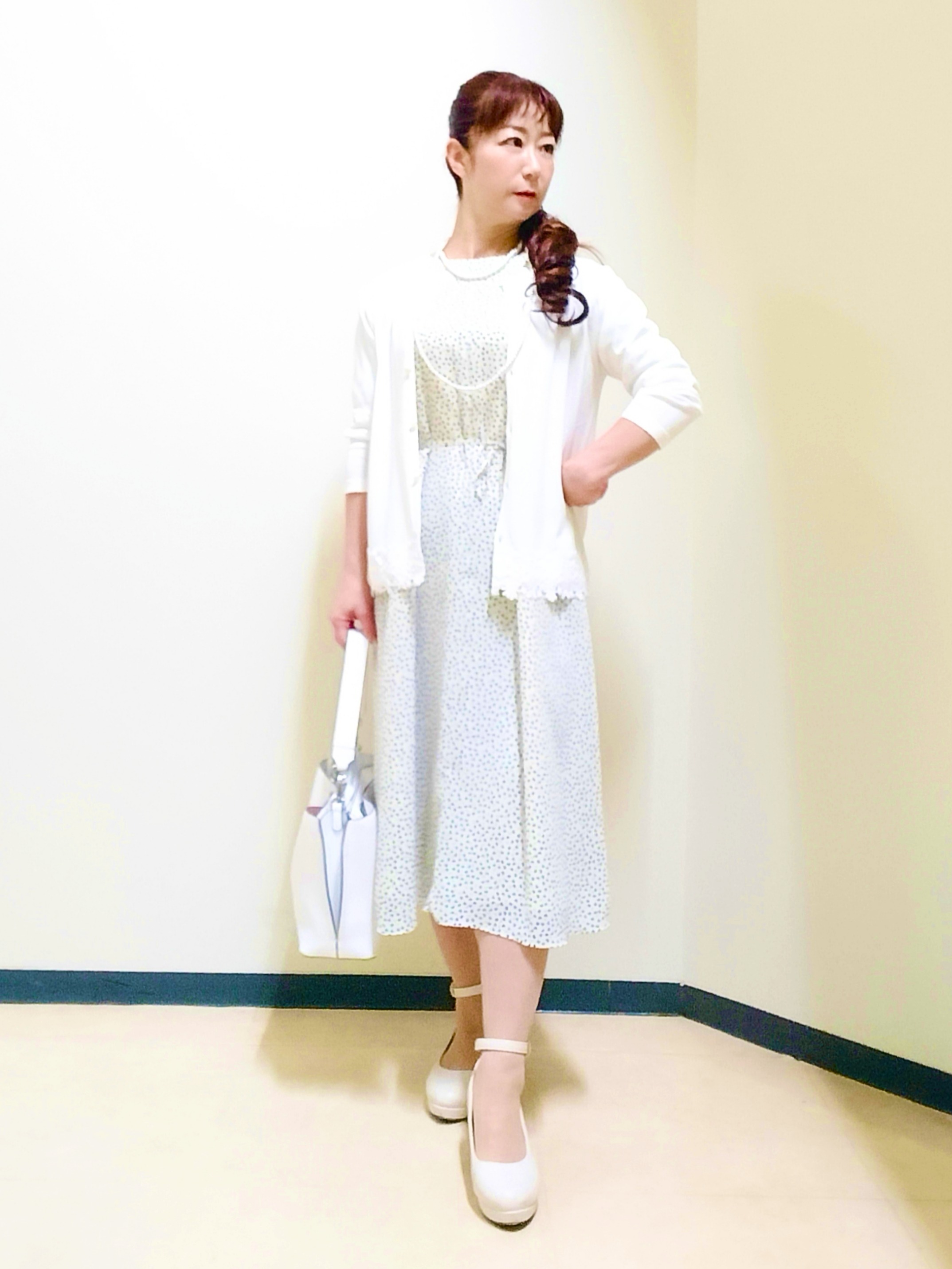花さんの「Reflect｜シフォンスリーブワンピース」を使ったコーディネート