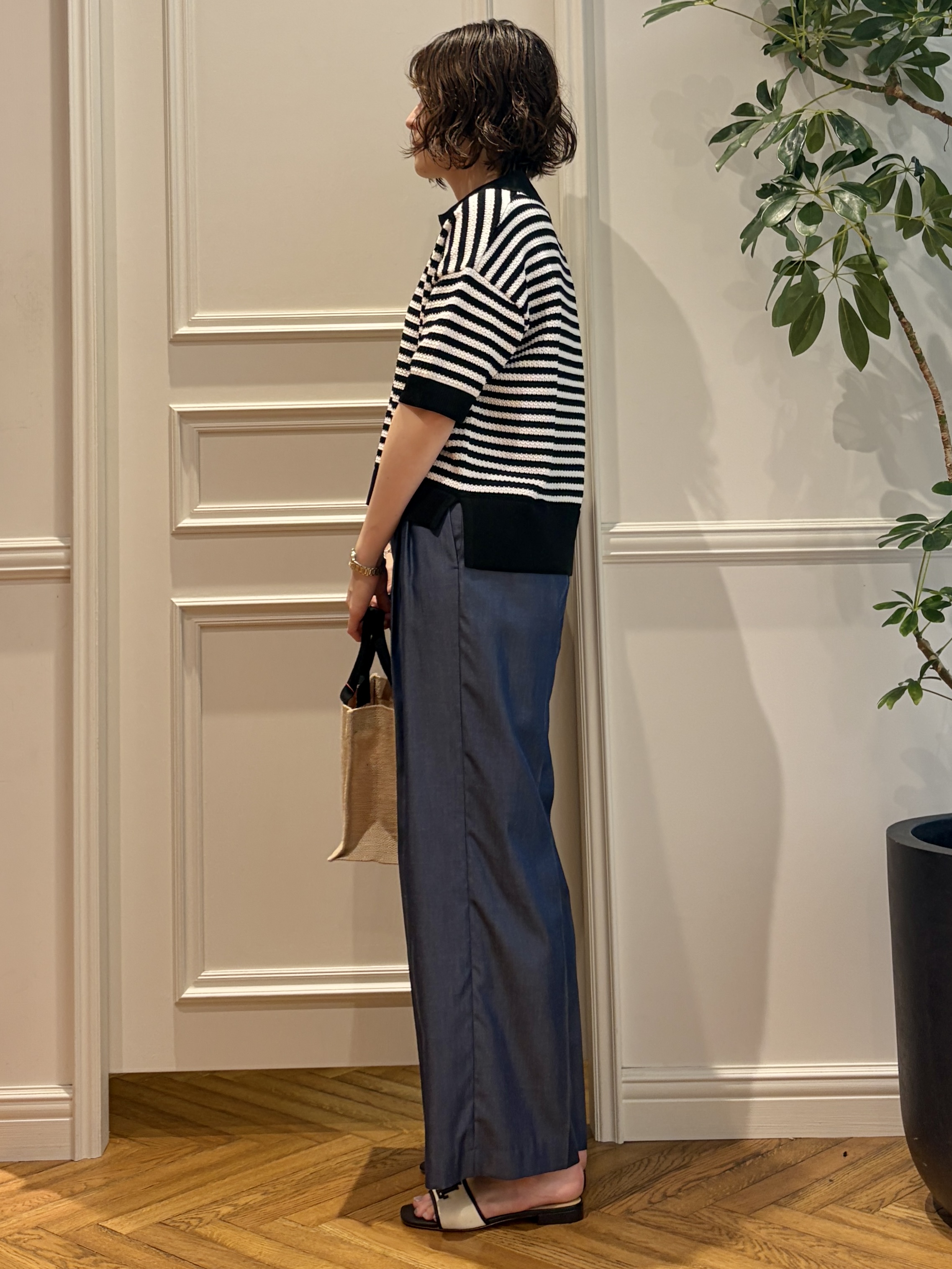 nakaoさんの「DRESSTERIOR｜ジュートキャンバス ミニバッグ」を使ったコーディネート