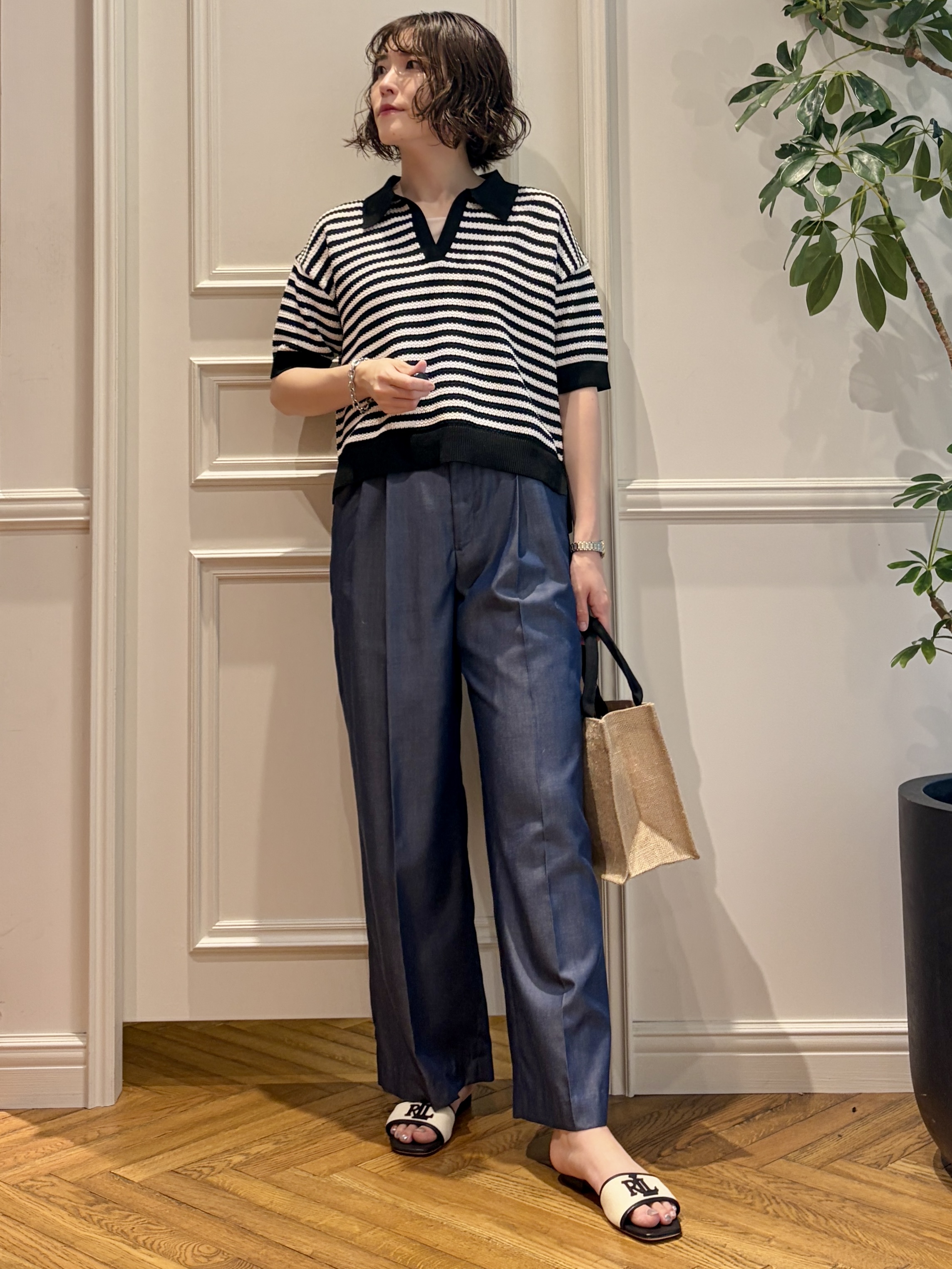 nakaoさんの「DRESSTERIOR｜ジュートキャンバス ミニバッグ」を使ったコーディネート