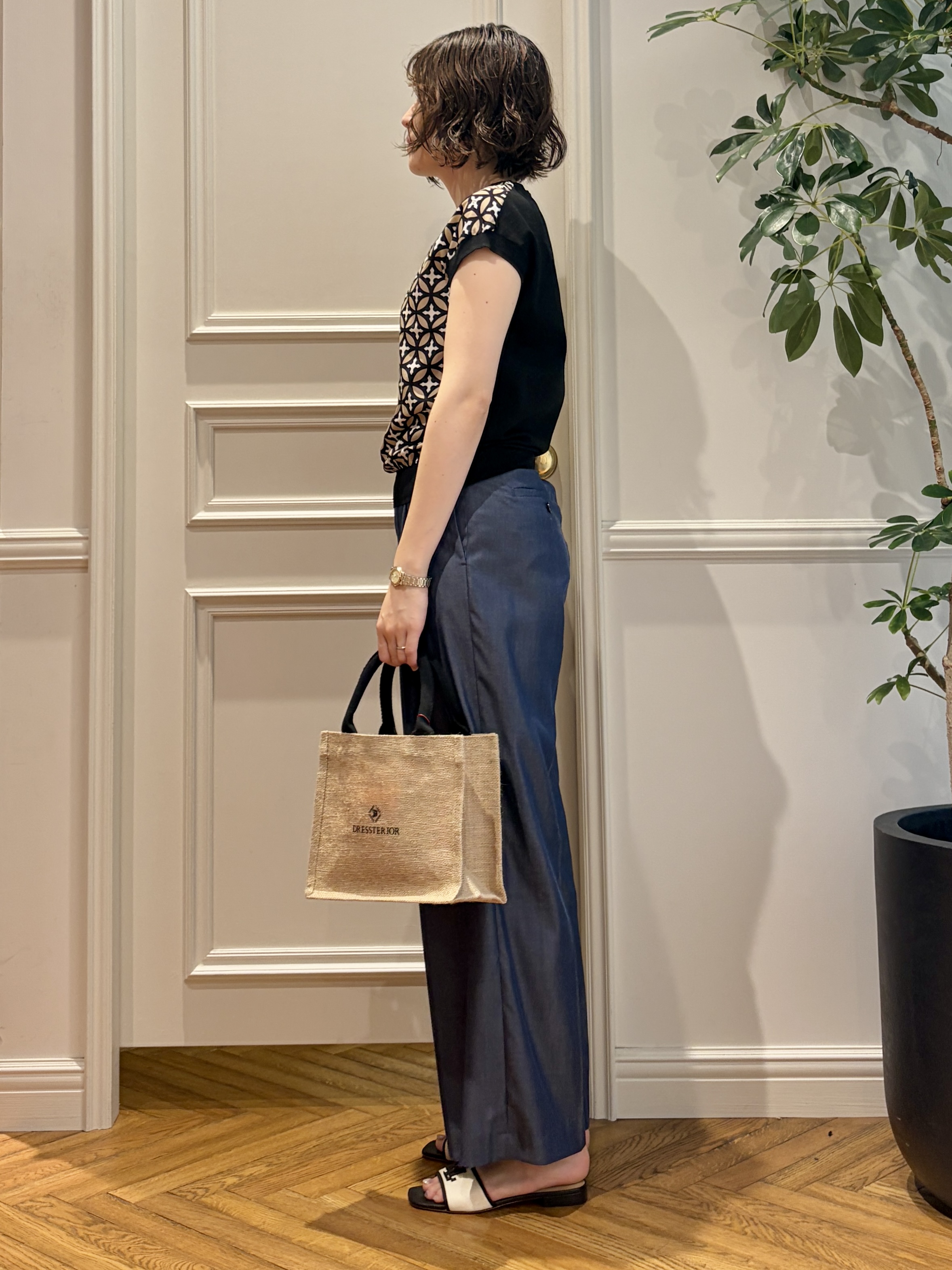 nakaoさんの「DRESSTERIOR｜ジュートキャンバス ミニバッグ」を使ったコーディネート