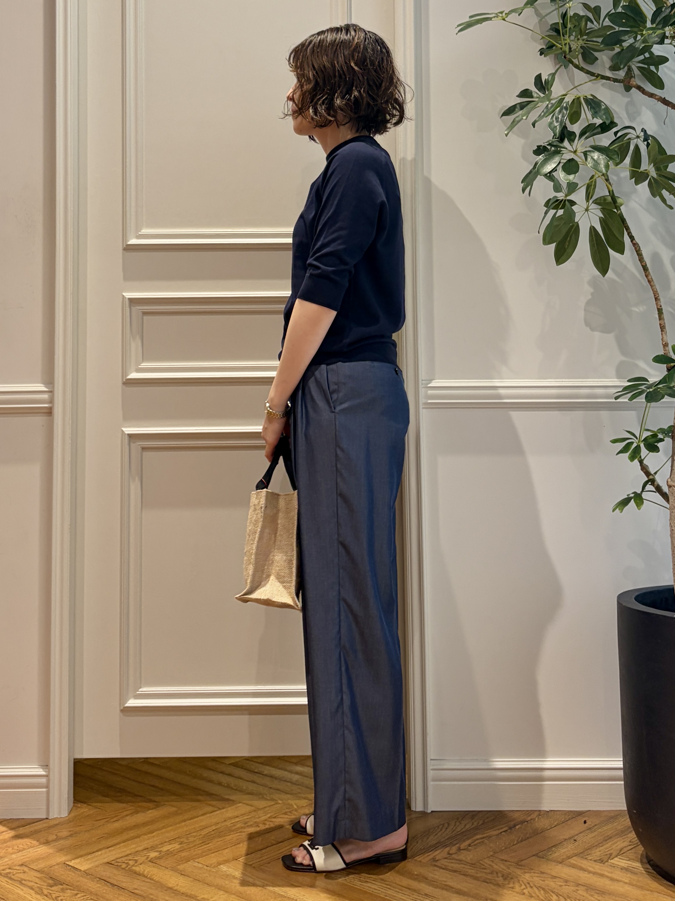 nakaoさんの「DRESSTERIOR｜ジュートキャンバス ミニバッグ」を使ったコーディネート