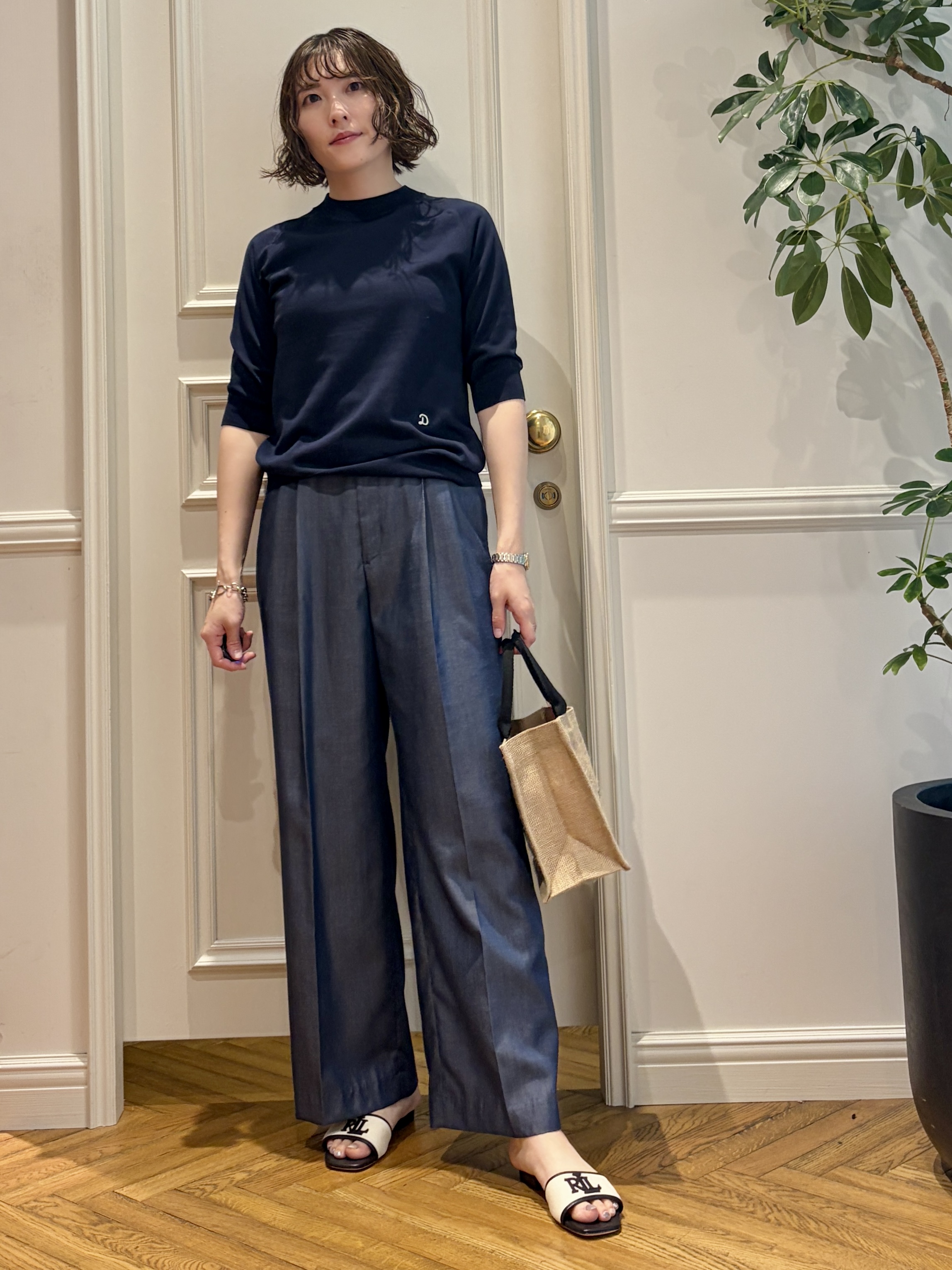 nakaoさんの「DRESSTERIOR｜ジュートキャンバス ミニバッグ」を使ったコーディネート