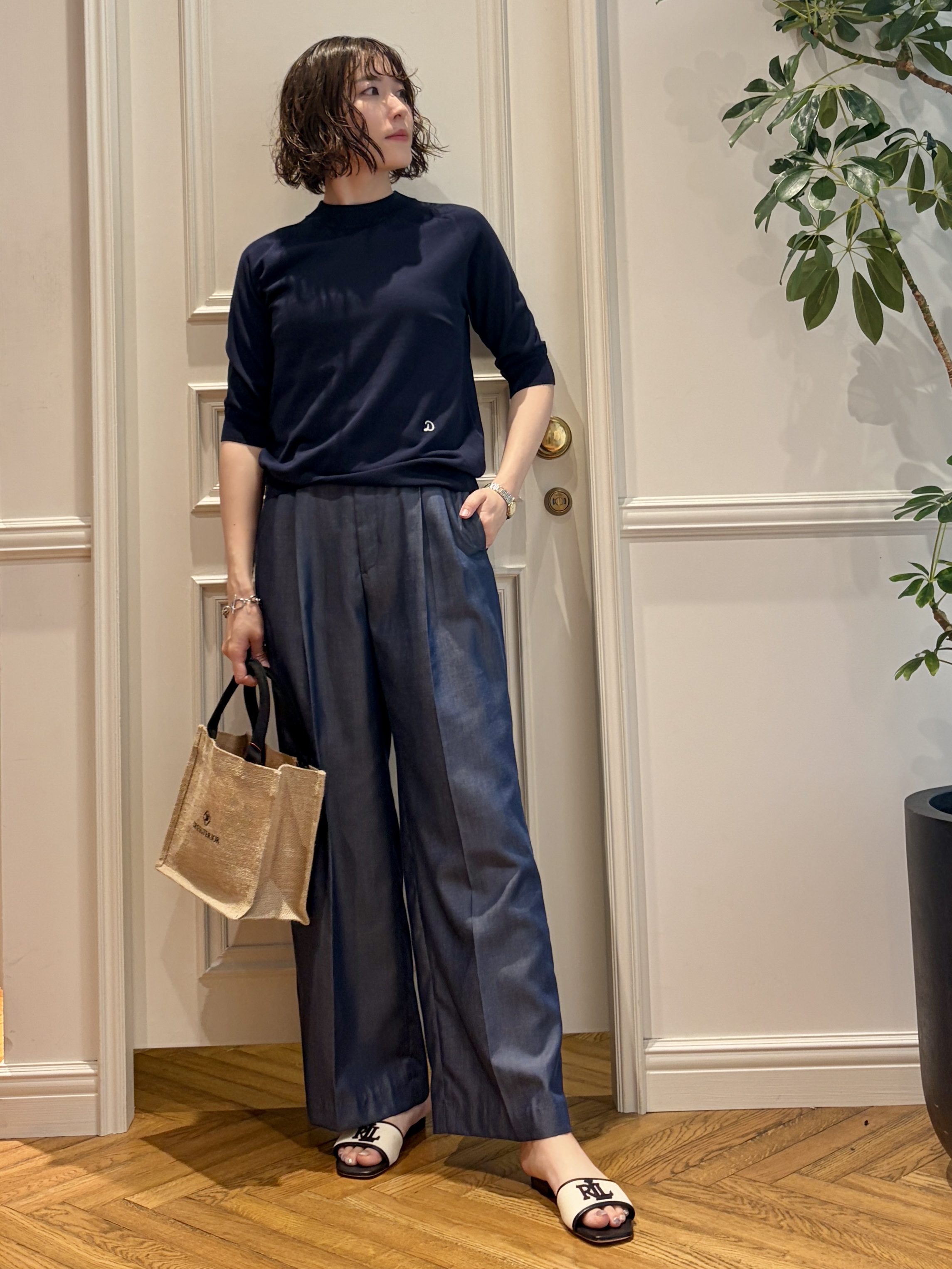 nakaoさんの「DRESSTERIOR｜ジュートキャンバス ミニバッグ」を使ったコーディネート