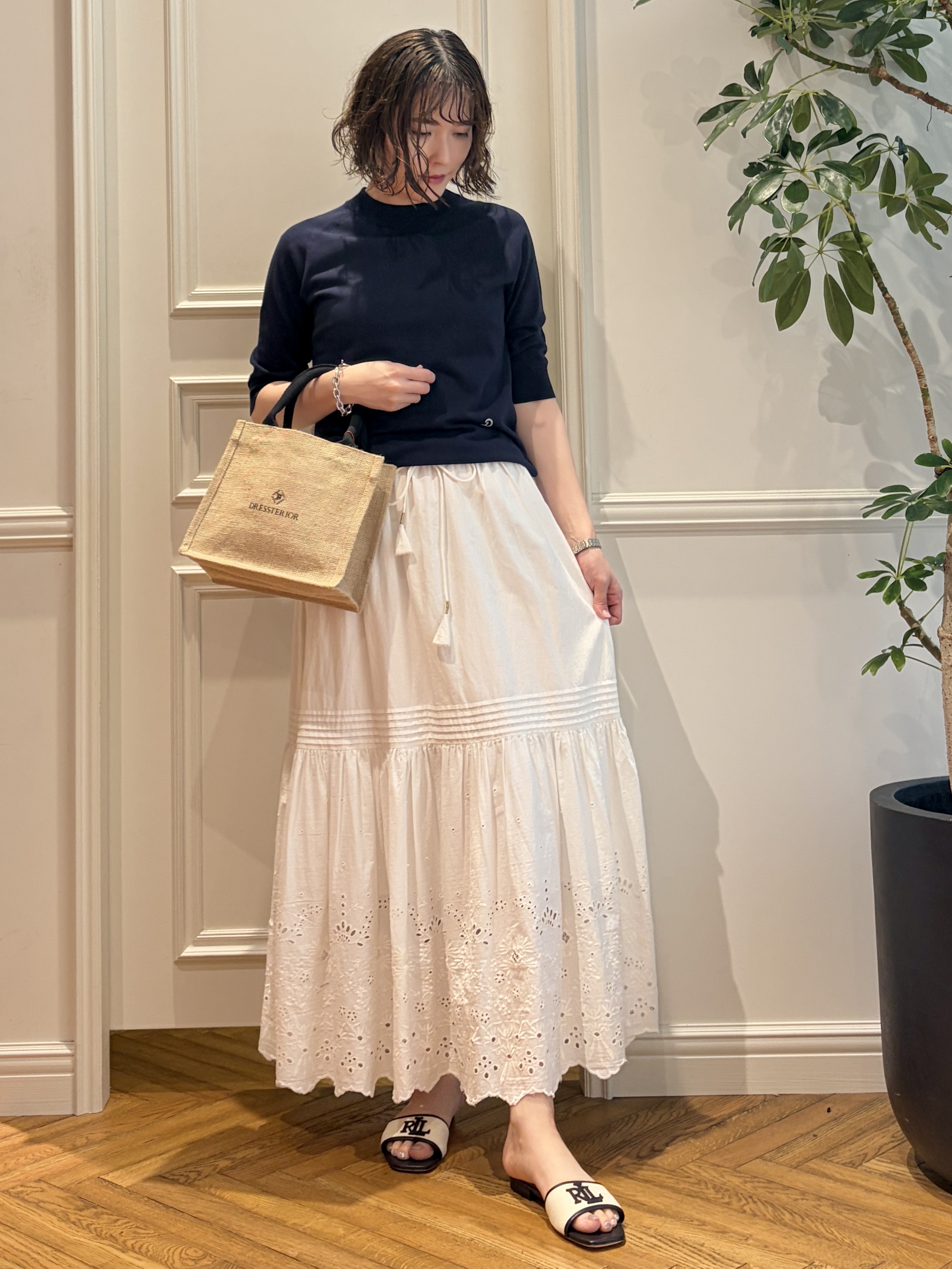 nakaoさんの「DRESSTERIOR｜ジュートキャンバス ミニバッグ」を使ったコーディネート