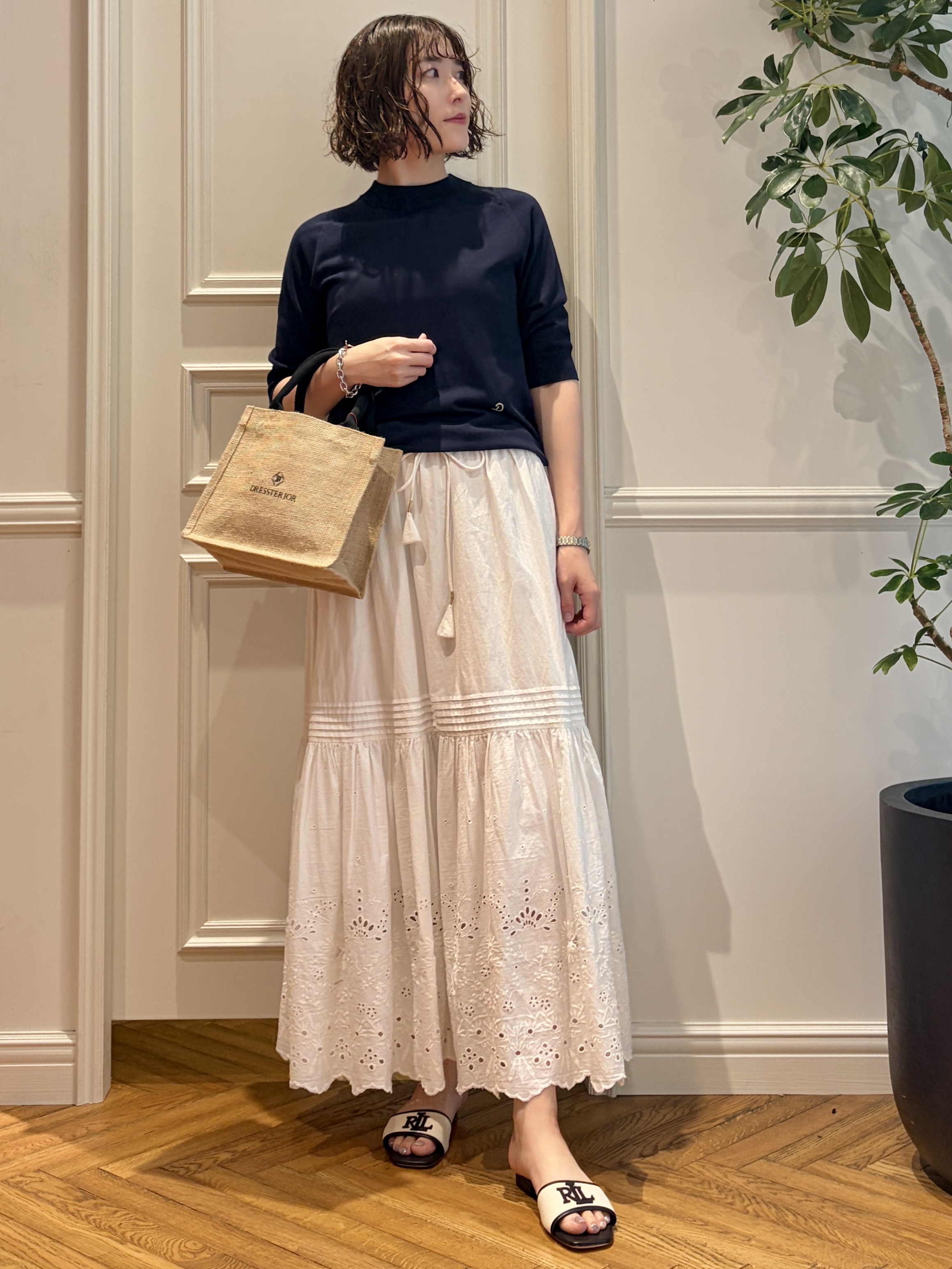 nakaoさんの「DRESSTERIOR｜ジュートキャンバス ミニバッグ」を使ったコーディネート