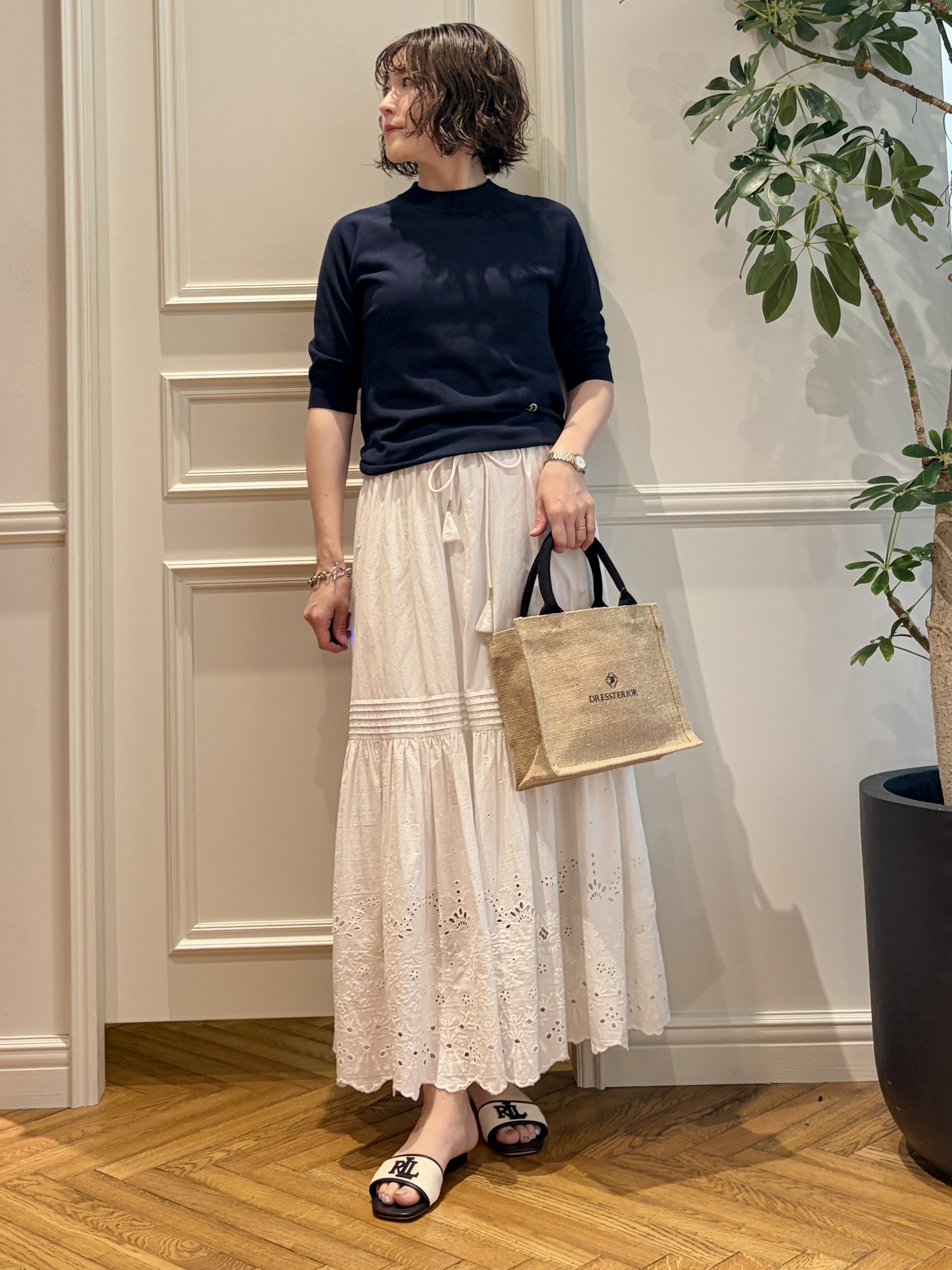 nakaoさんの「DRESSTERIOR｜ジュートキャンバス ミニバッグ」を使ったコーディネート