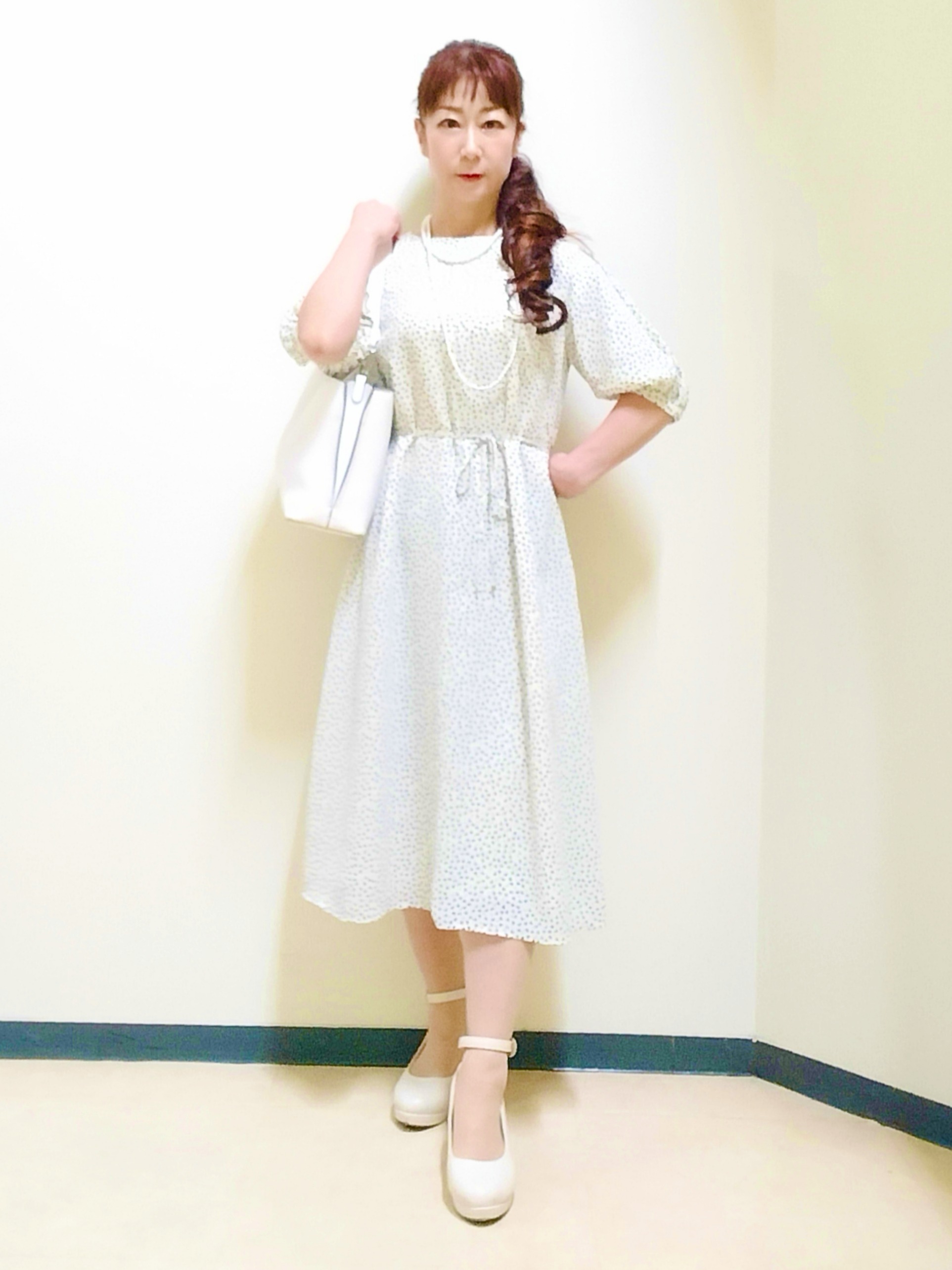 花さんの「Reflect｜シフォンスリーブワンピース」を使ったコーディネート