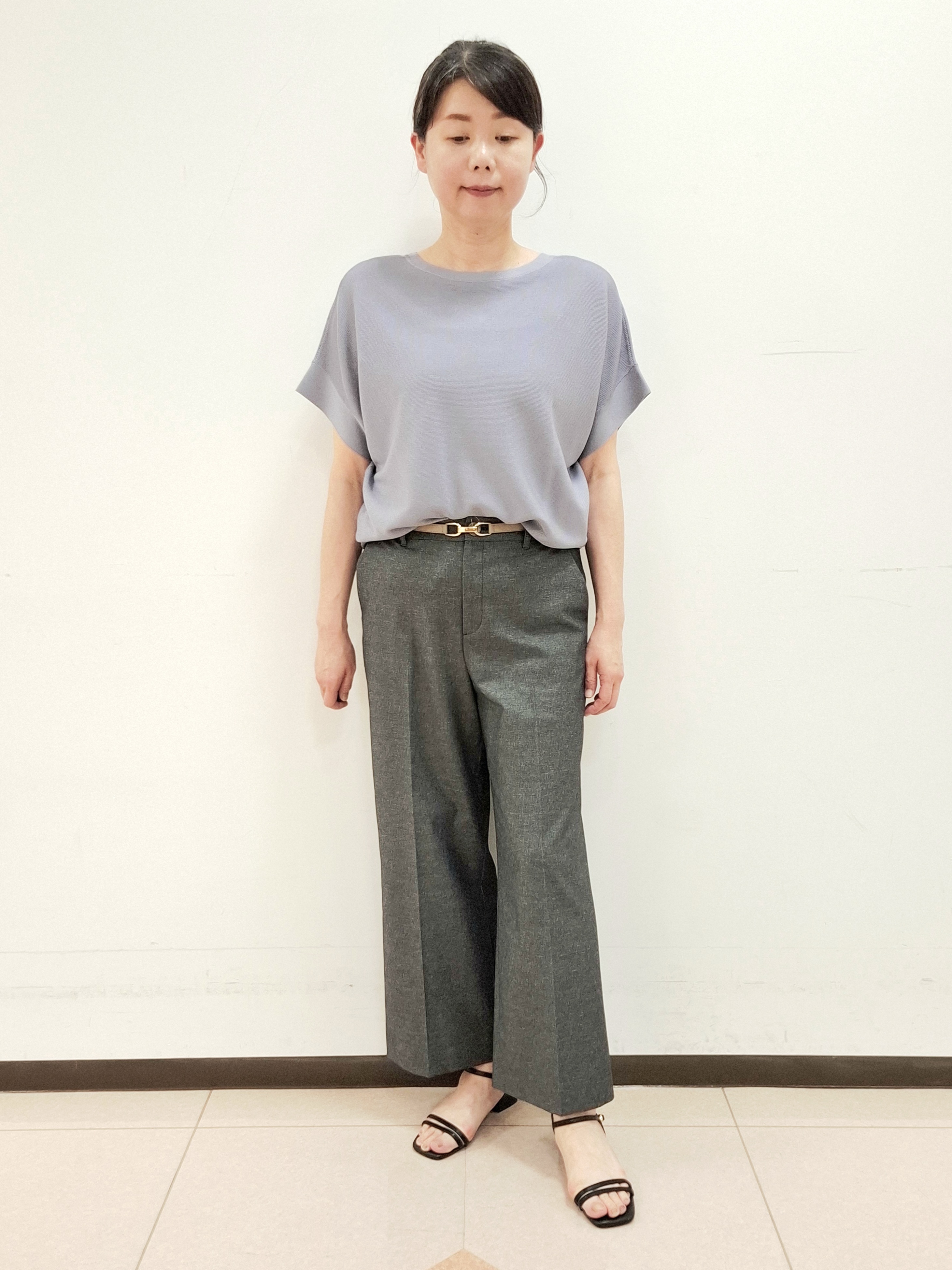 ねぎさんの「UNTITLED｜【11色展開/体型カバー】前後2WAYフレンチスリーブニット」を使ったコーディネート